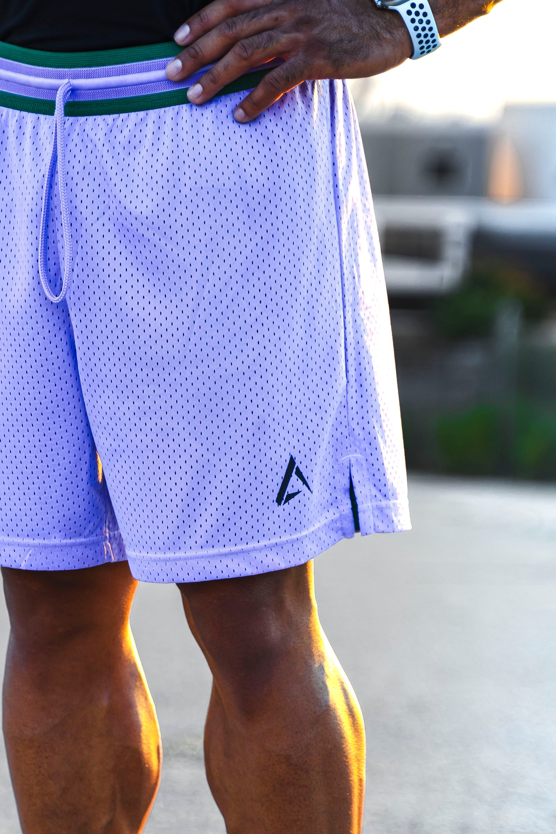 Wolf Reversible 2in1 shorts - Green/Purple