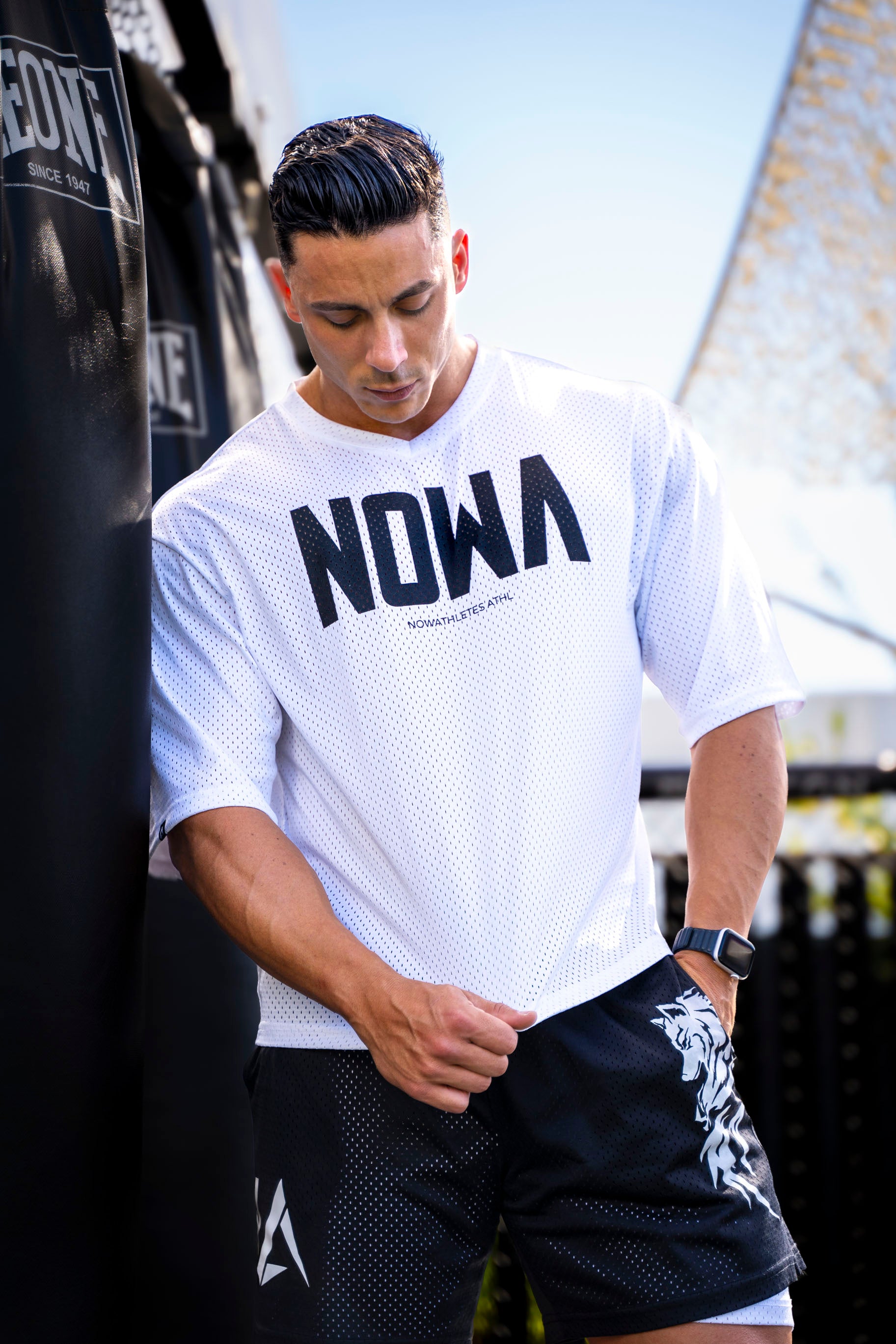 American Football Cropped Tee - Ice White