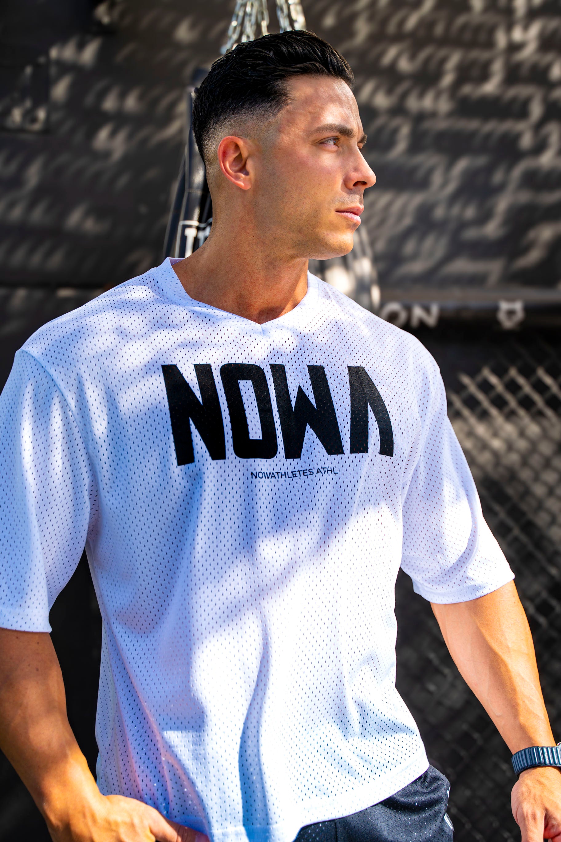 American Football Cropped Tee - Ice White