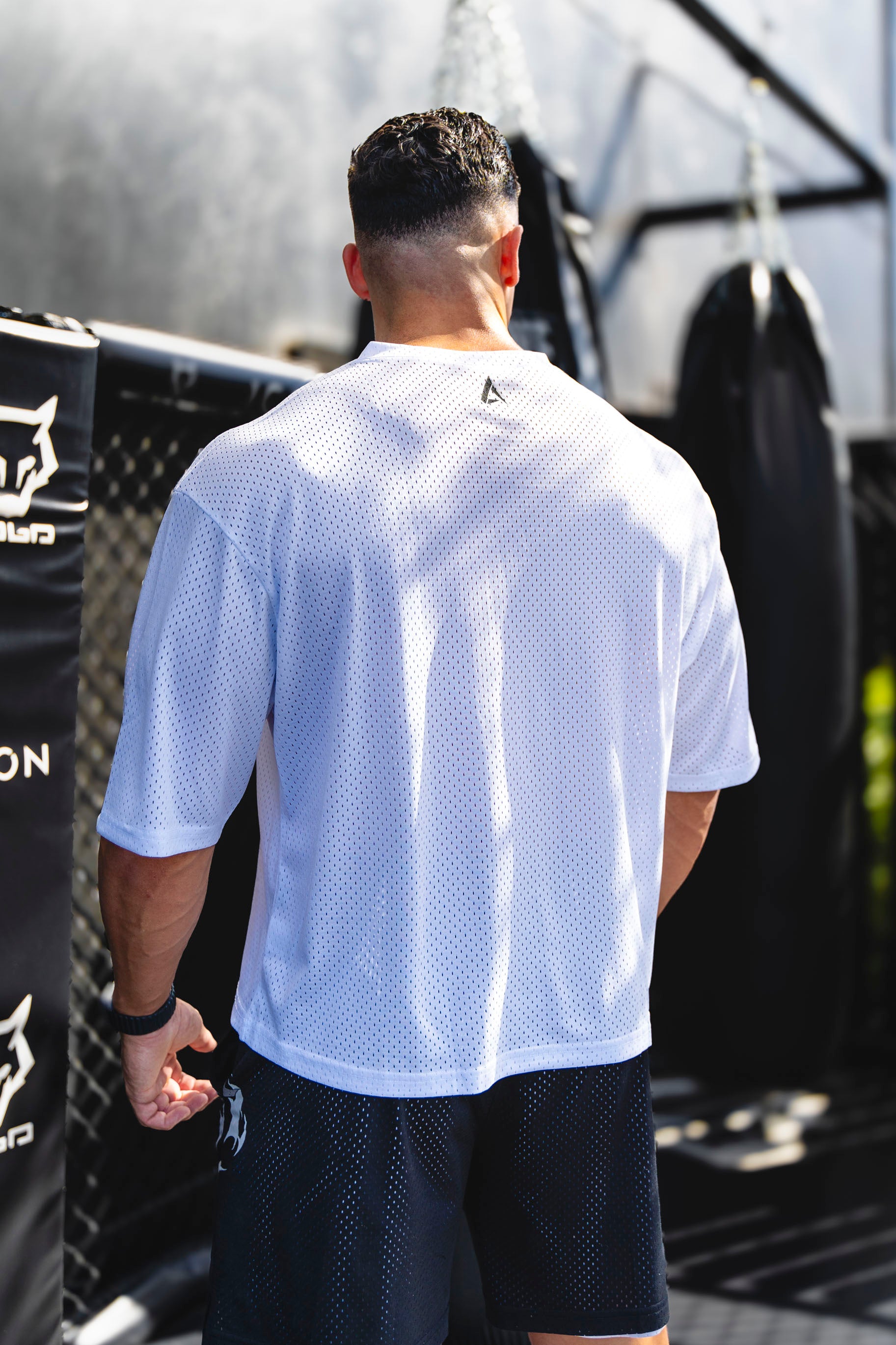 American Football Cropped Tee - Ice White