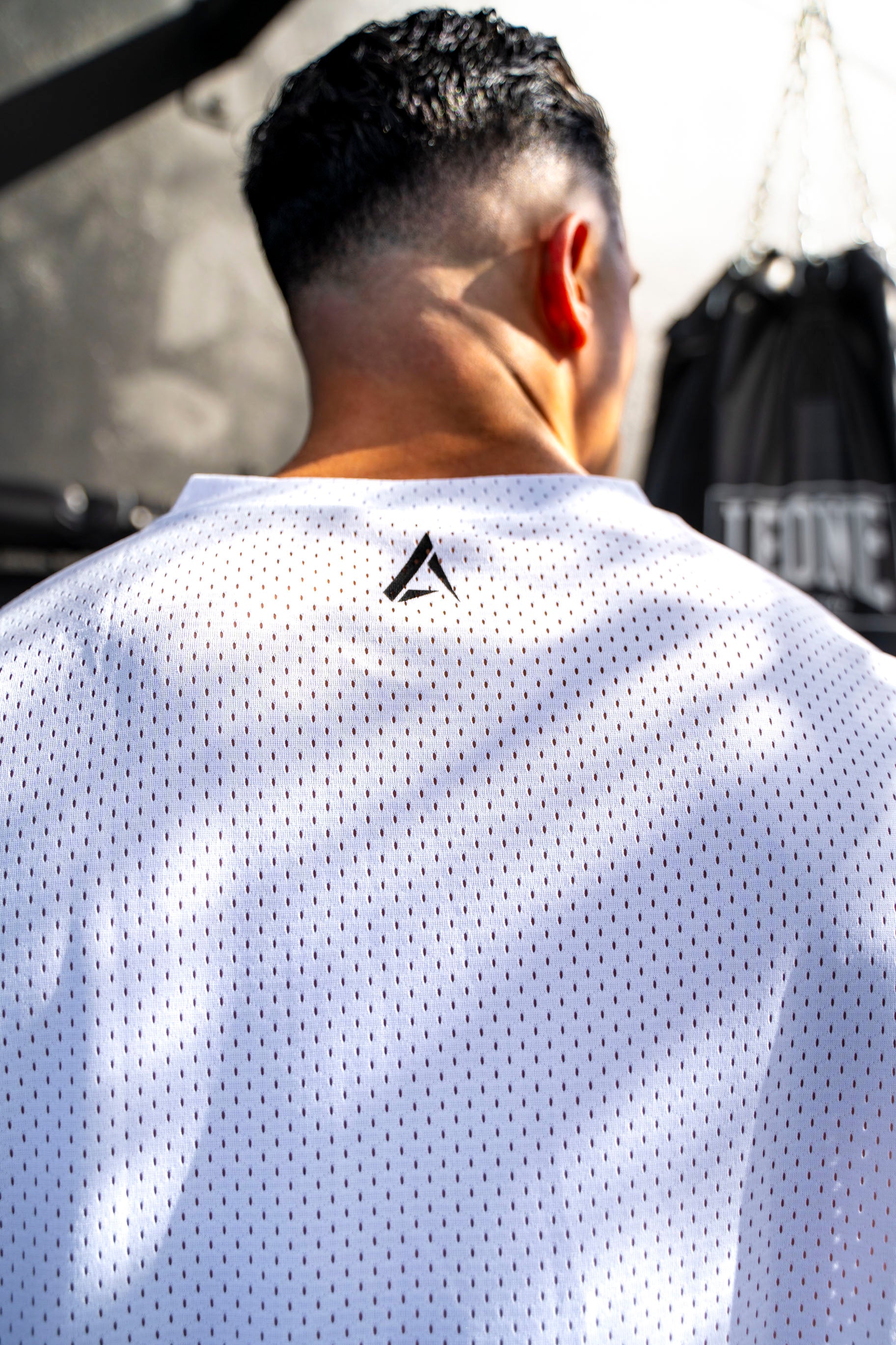 American Football Cropped Tee - Ice White