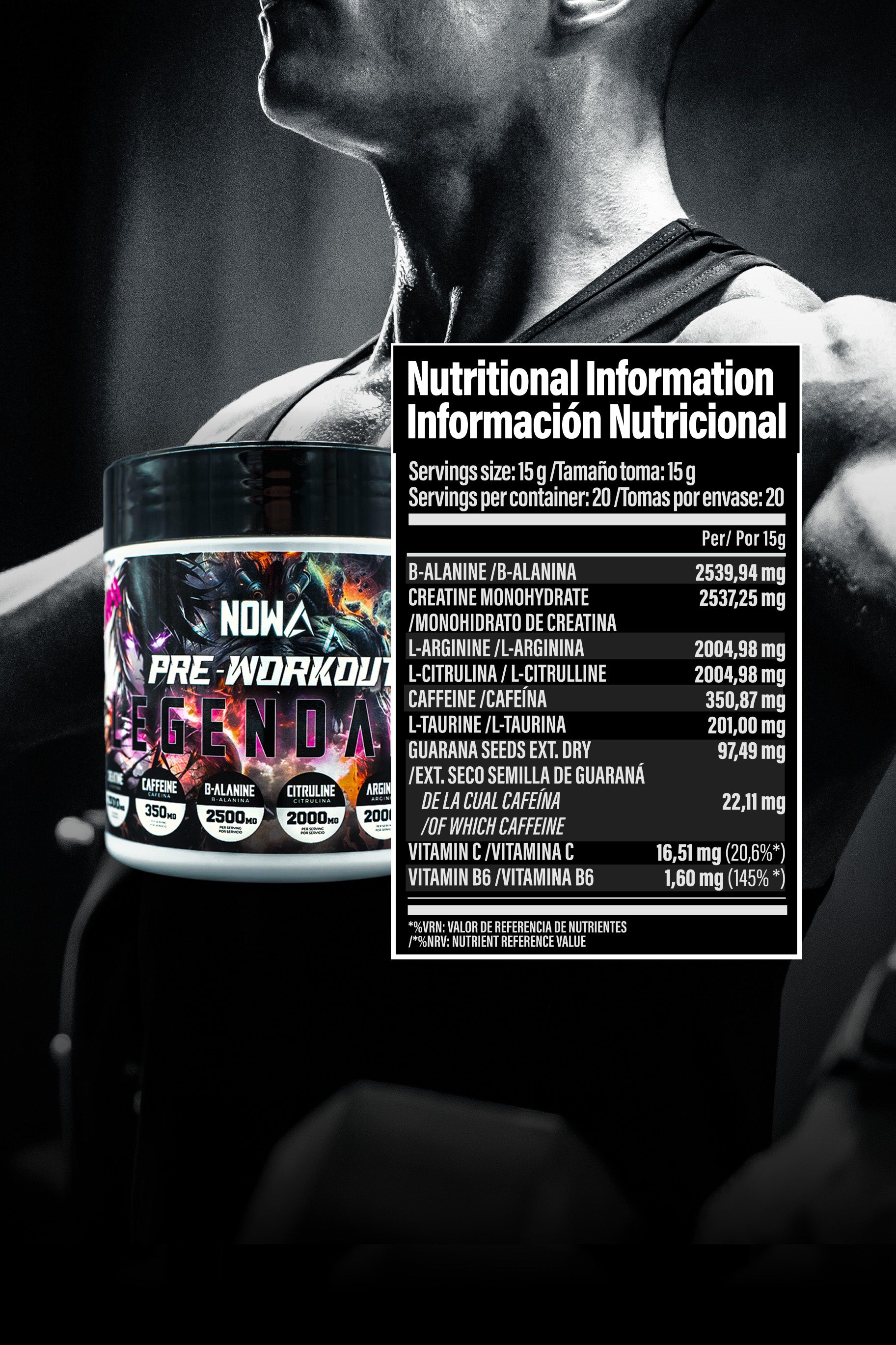 Pre Entreno LEGENDARY Lima Limón - 300g