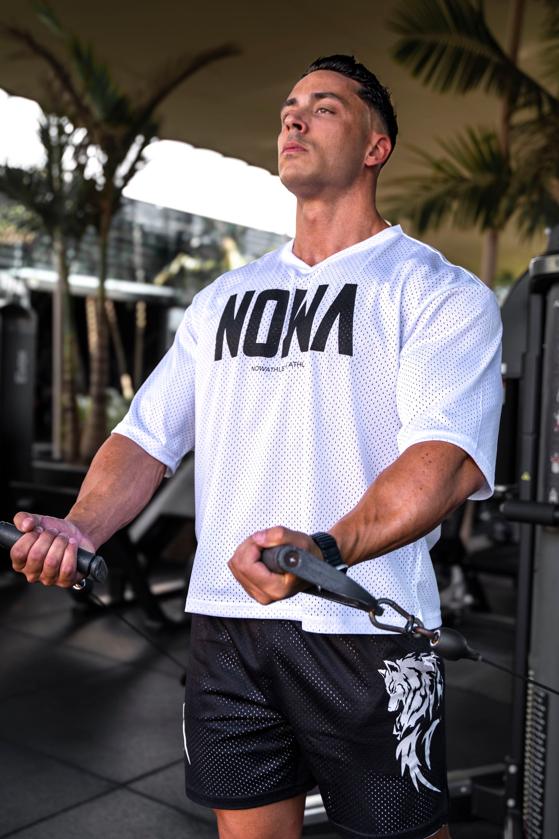 American Football Cropped Tee - Ice White