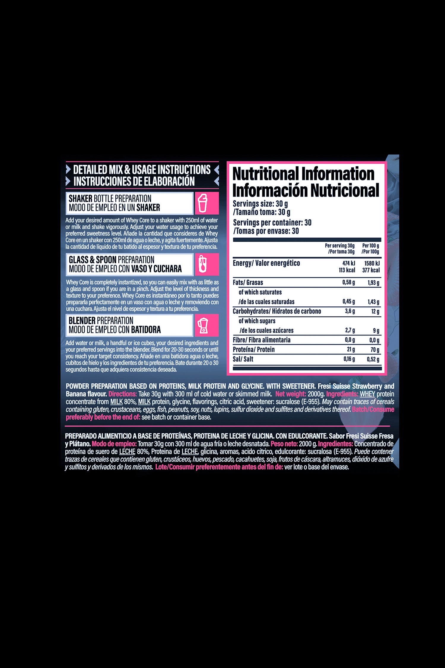 100% Pure Whey Protein with BCAAs, Glutamine, Lactose-Free, Gluten-Free, Low in Sugar - Cookie