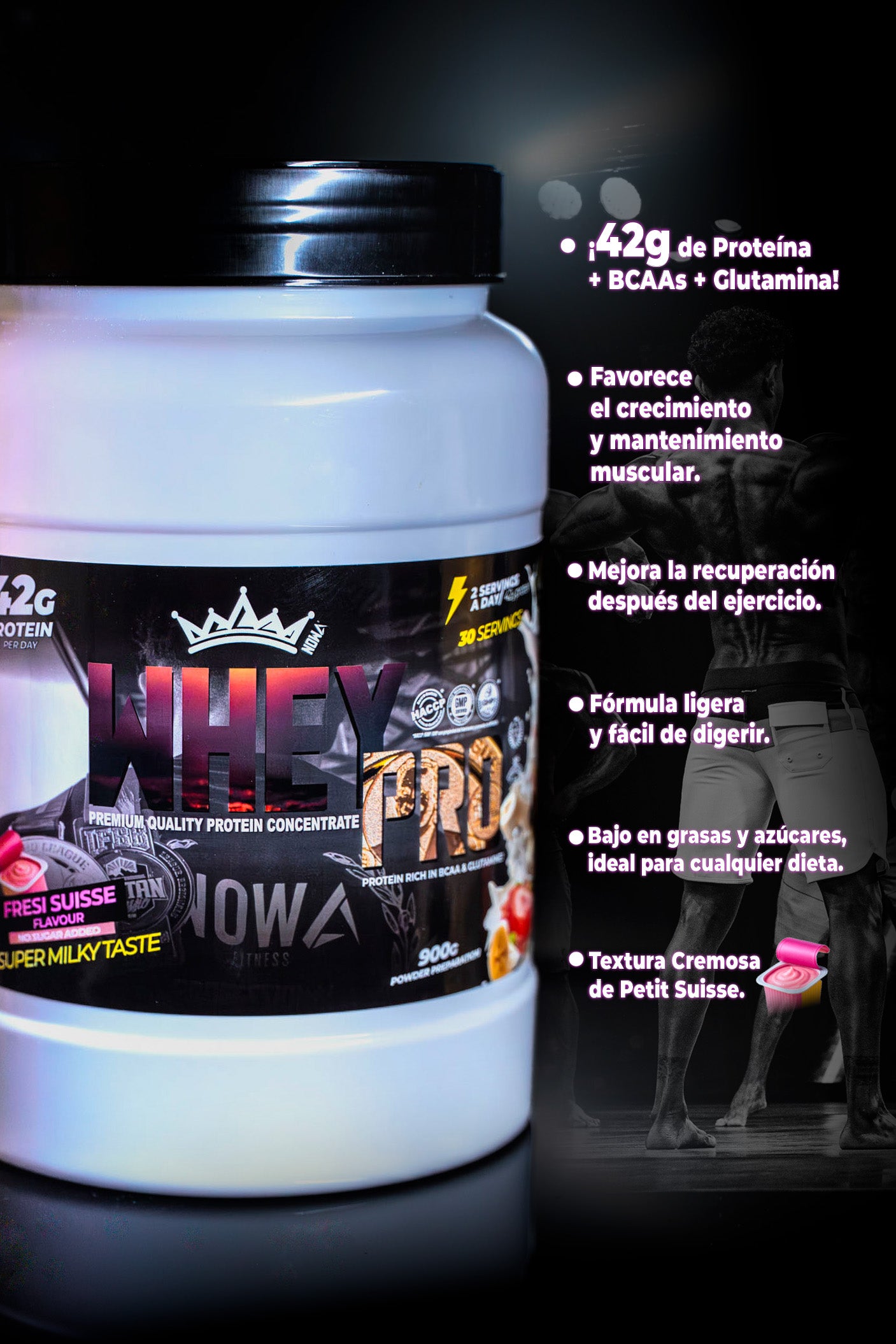 100% Pure Whey Protein with BCAAs, Glutamine, Lactose-Free, Gluten-Free, Low in Sugar - Cookie
