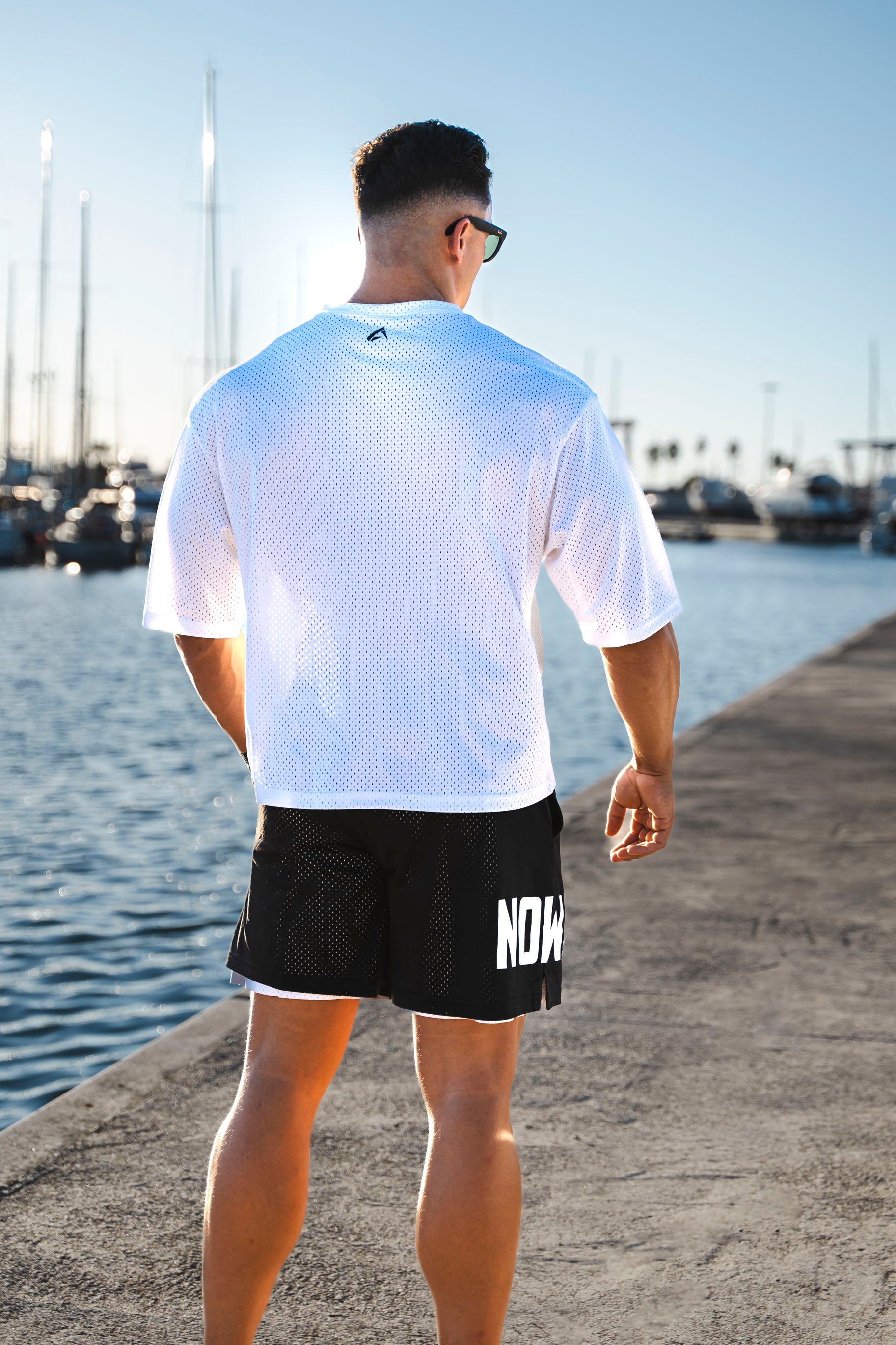 American Football Cropped Tee - Ice White