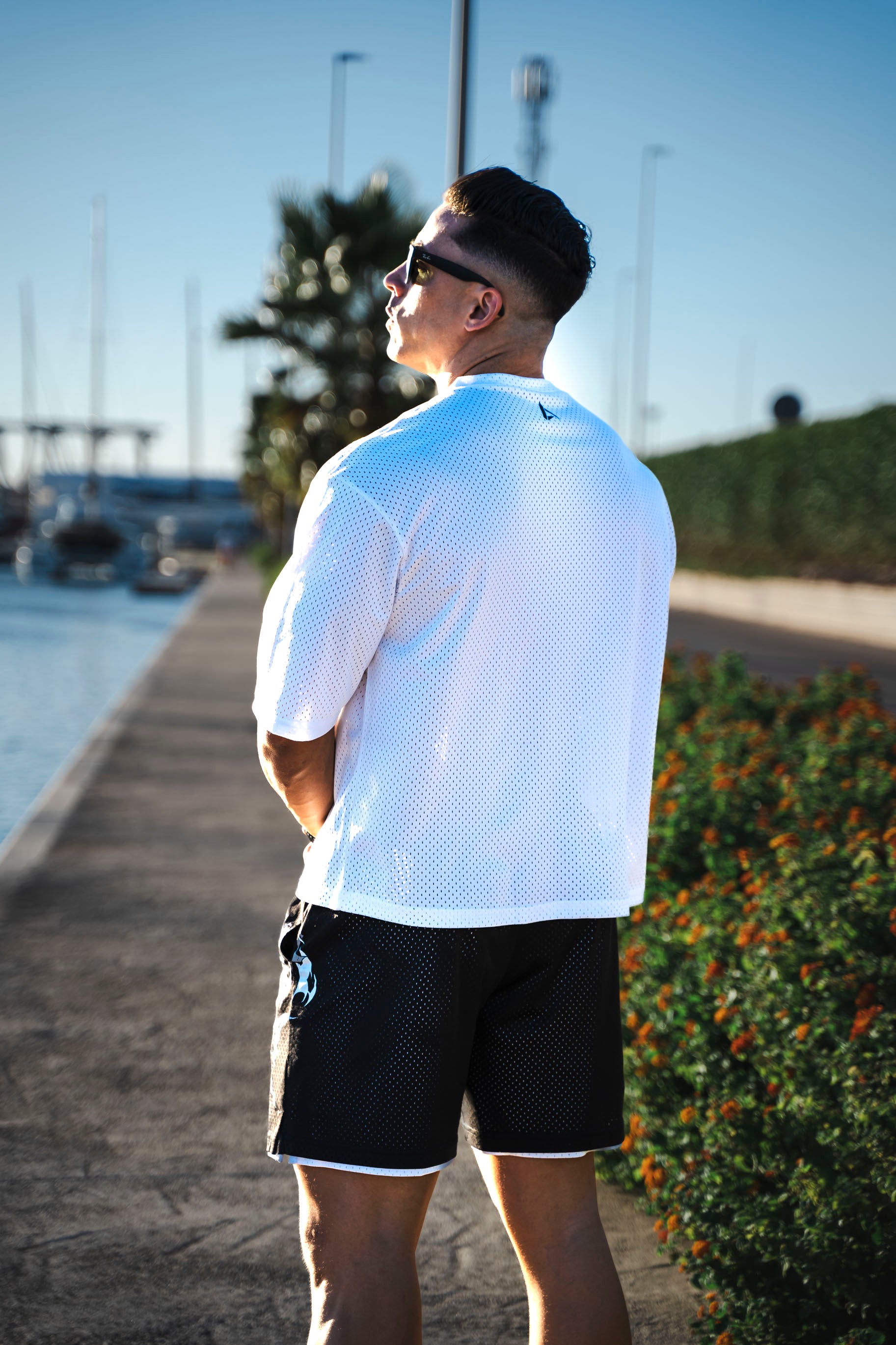 American Football Cropped Tee - Ice White