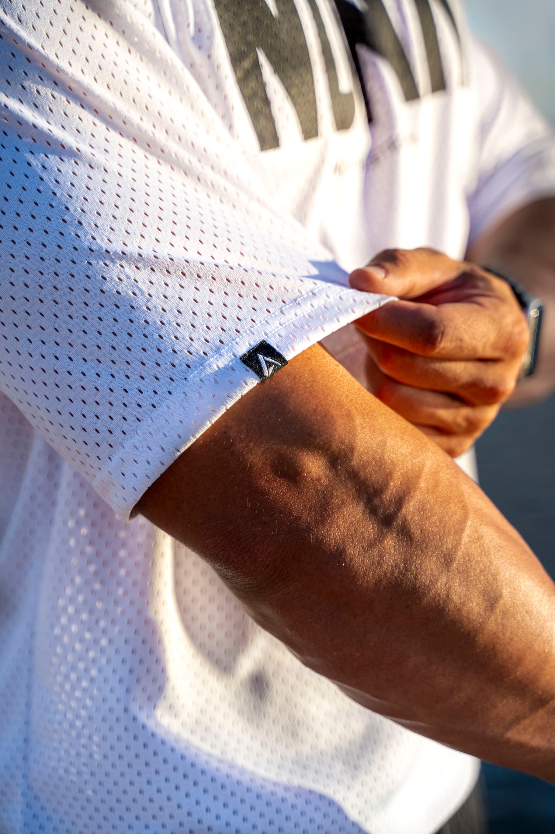 American Football Cropped Tee - Ice White