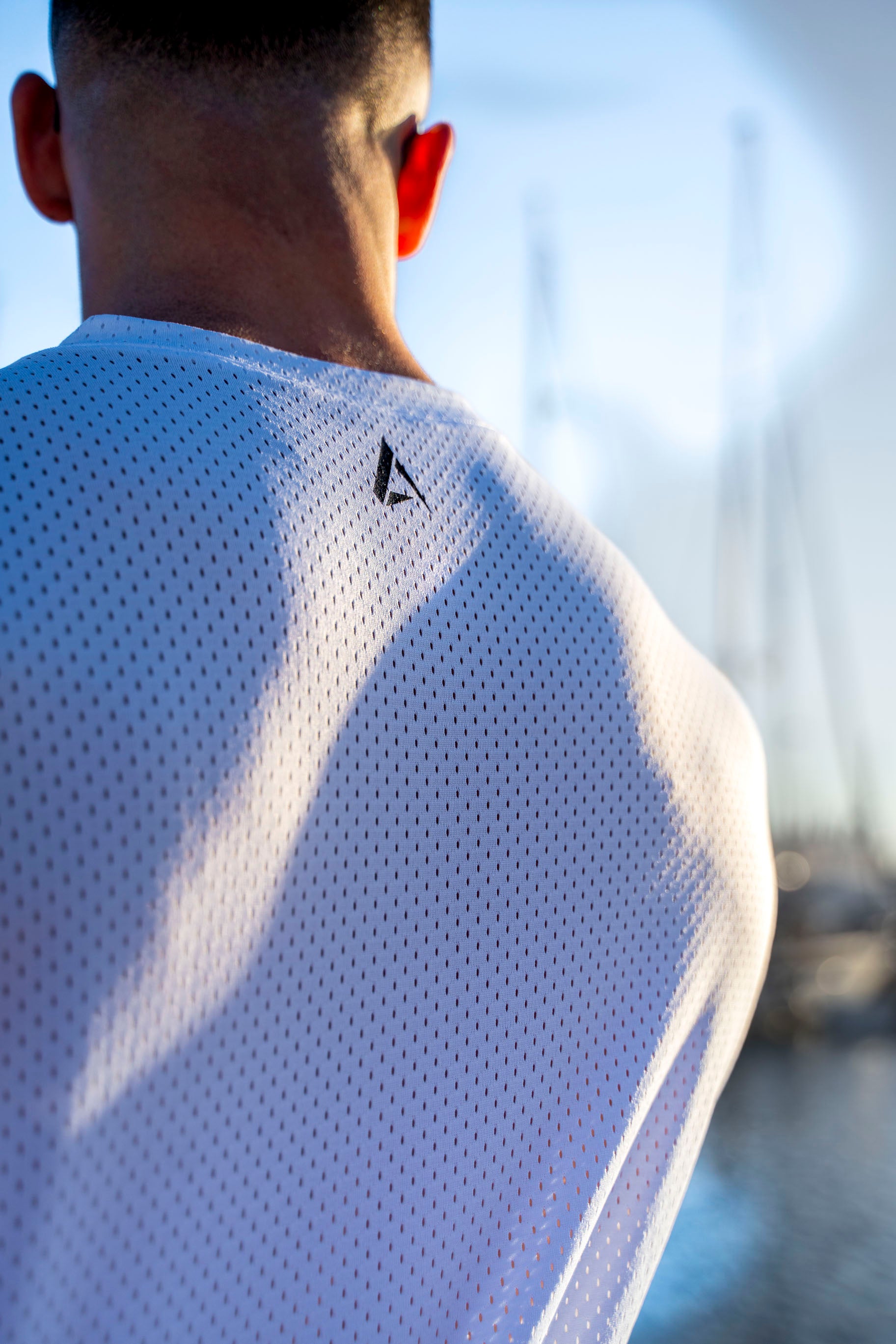 American Football Cropped Tee - Ice White