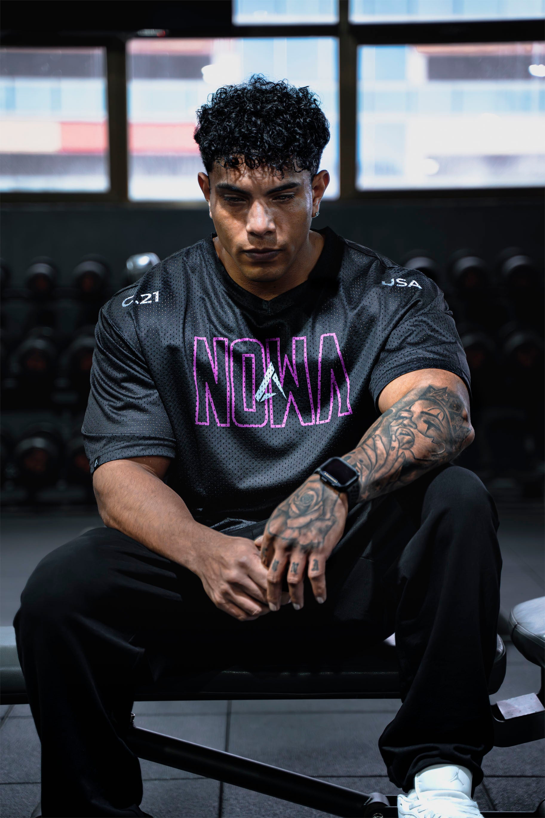 USA PRO Cropped Tee - Iridian Black