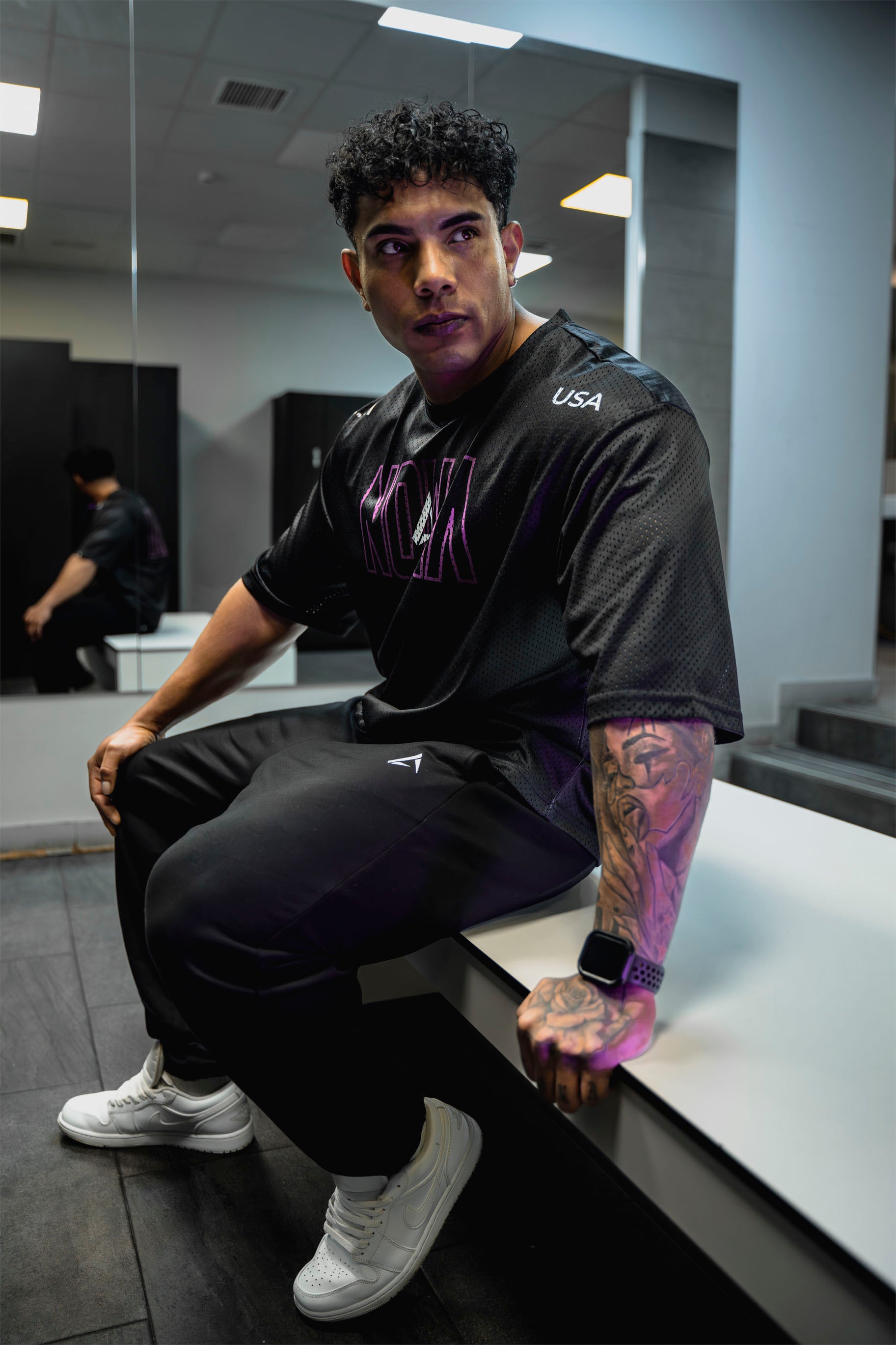 USA PRO Cropped Tee - Iridian Black