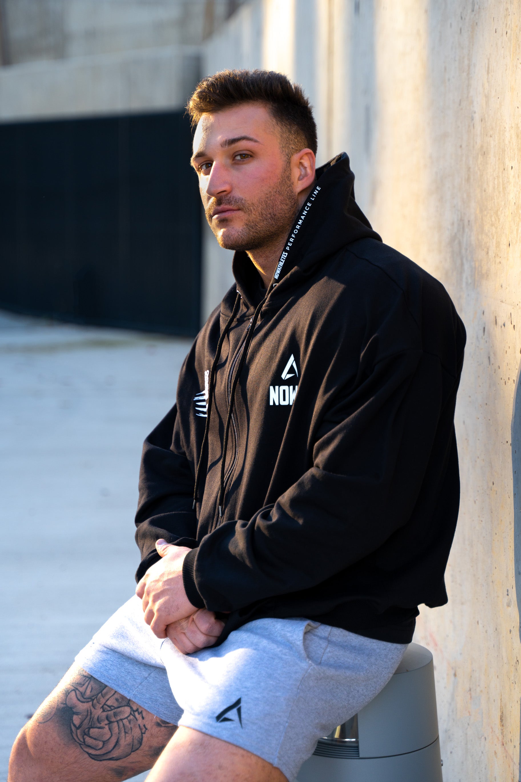 Performance Oversized Sweatshirt - Black Navy