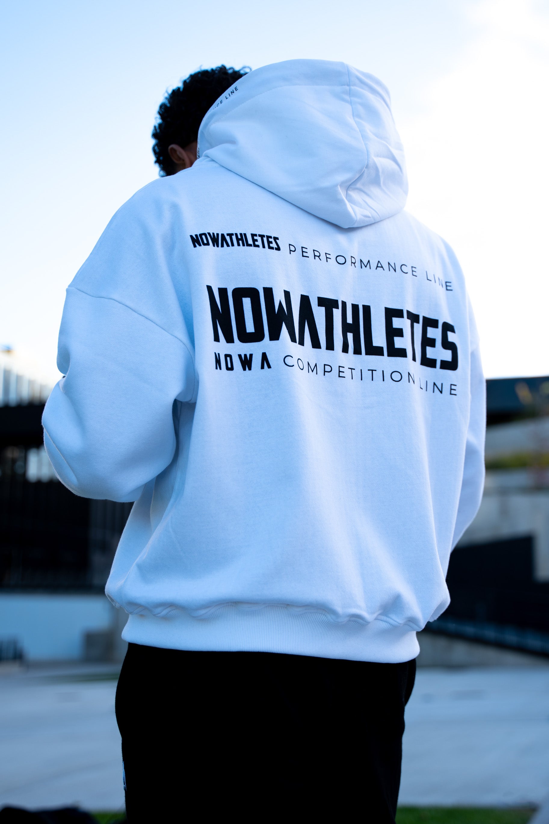 Performance Oversized Sweatshirt - White Navy
