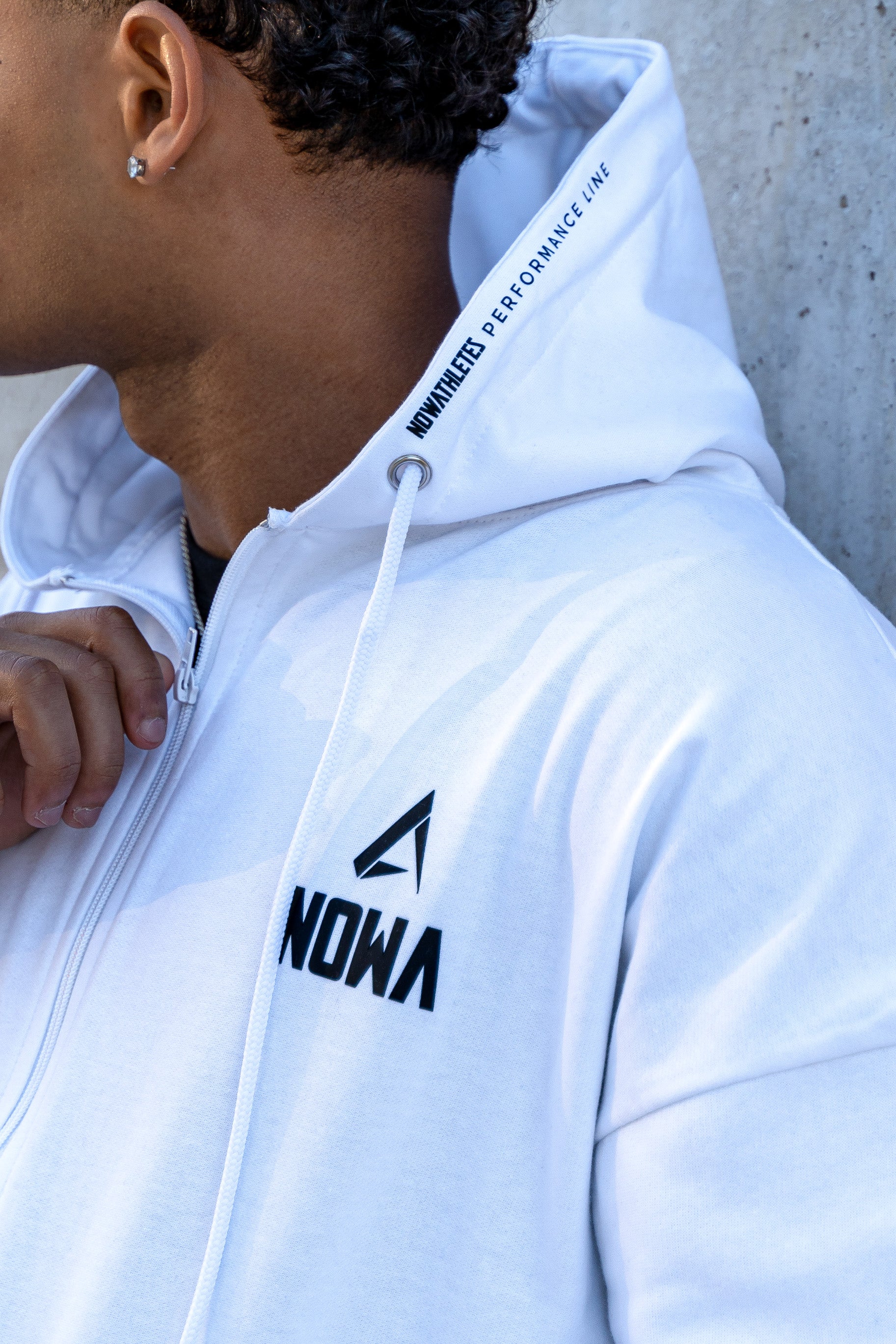 Performance Oversized Sweatshirt - White Navy