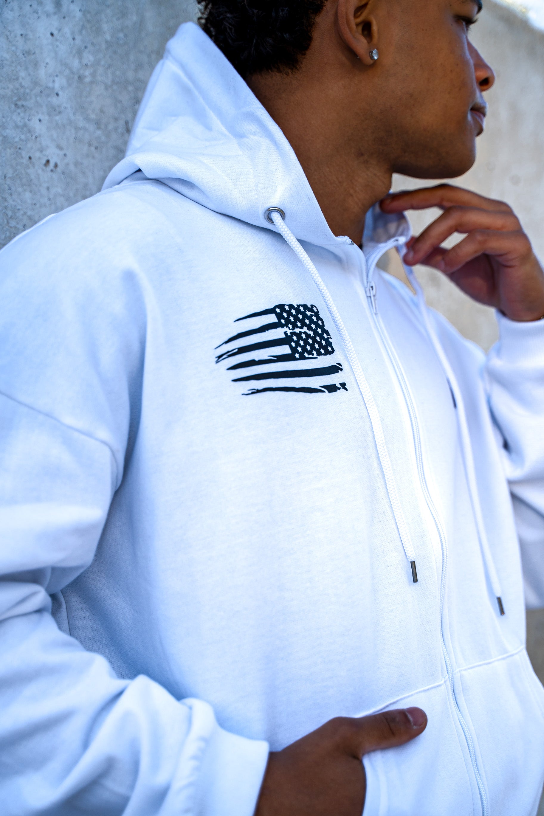 Performance Oversized Sweatshirt - White Navy