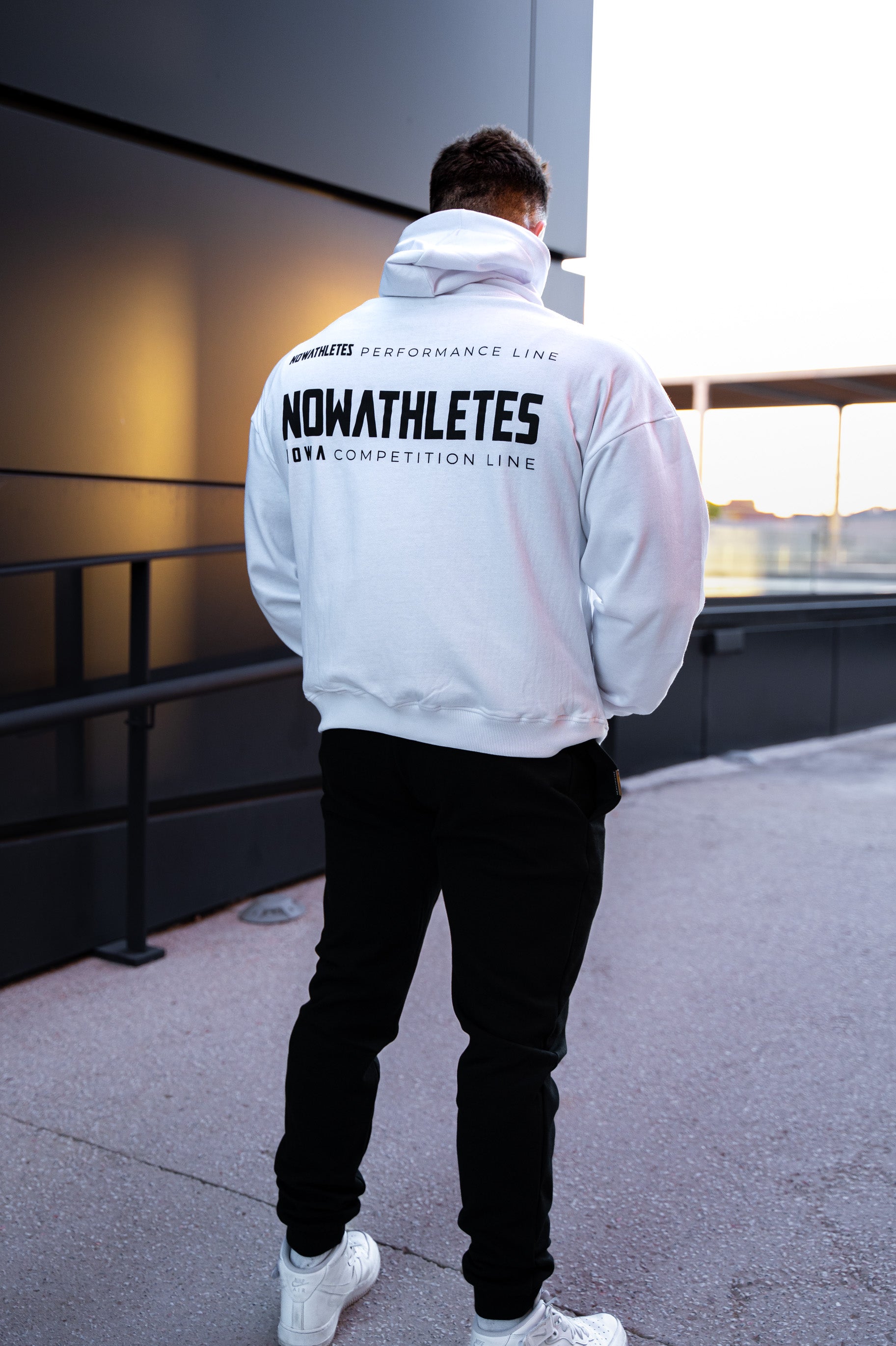 Performance Oversized Sweatshirt - White Navy