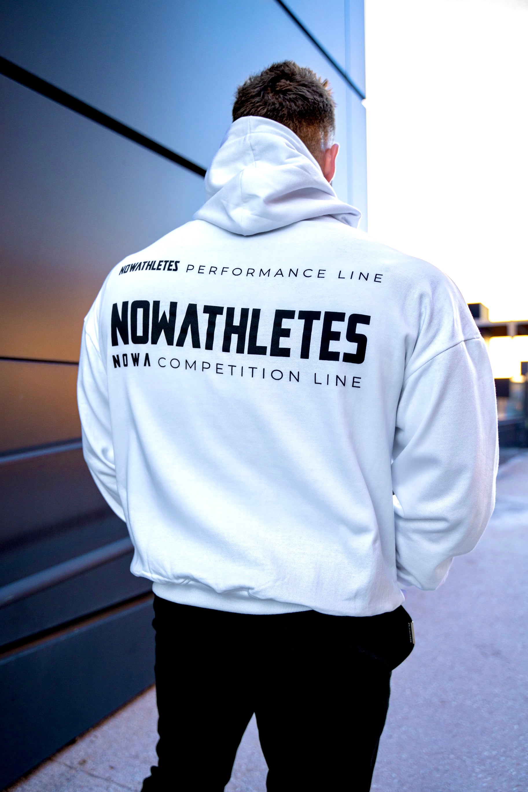 Performance Oversized Sweatshirt - White Navy