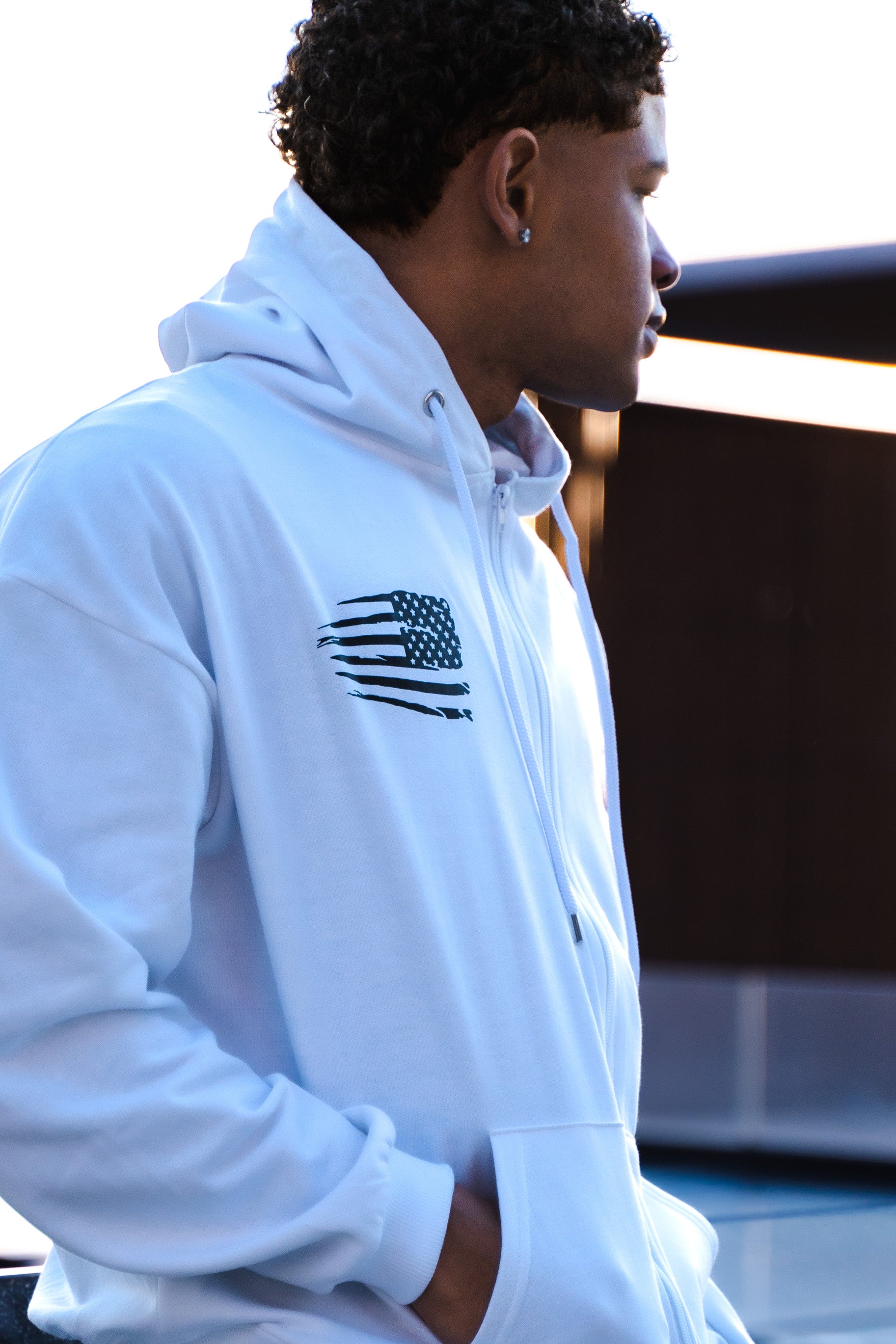 Performance Oversized Sweatshirt - White Navy