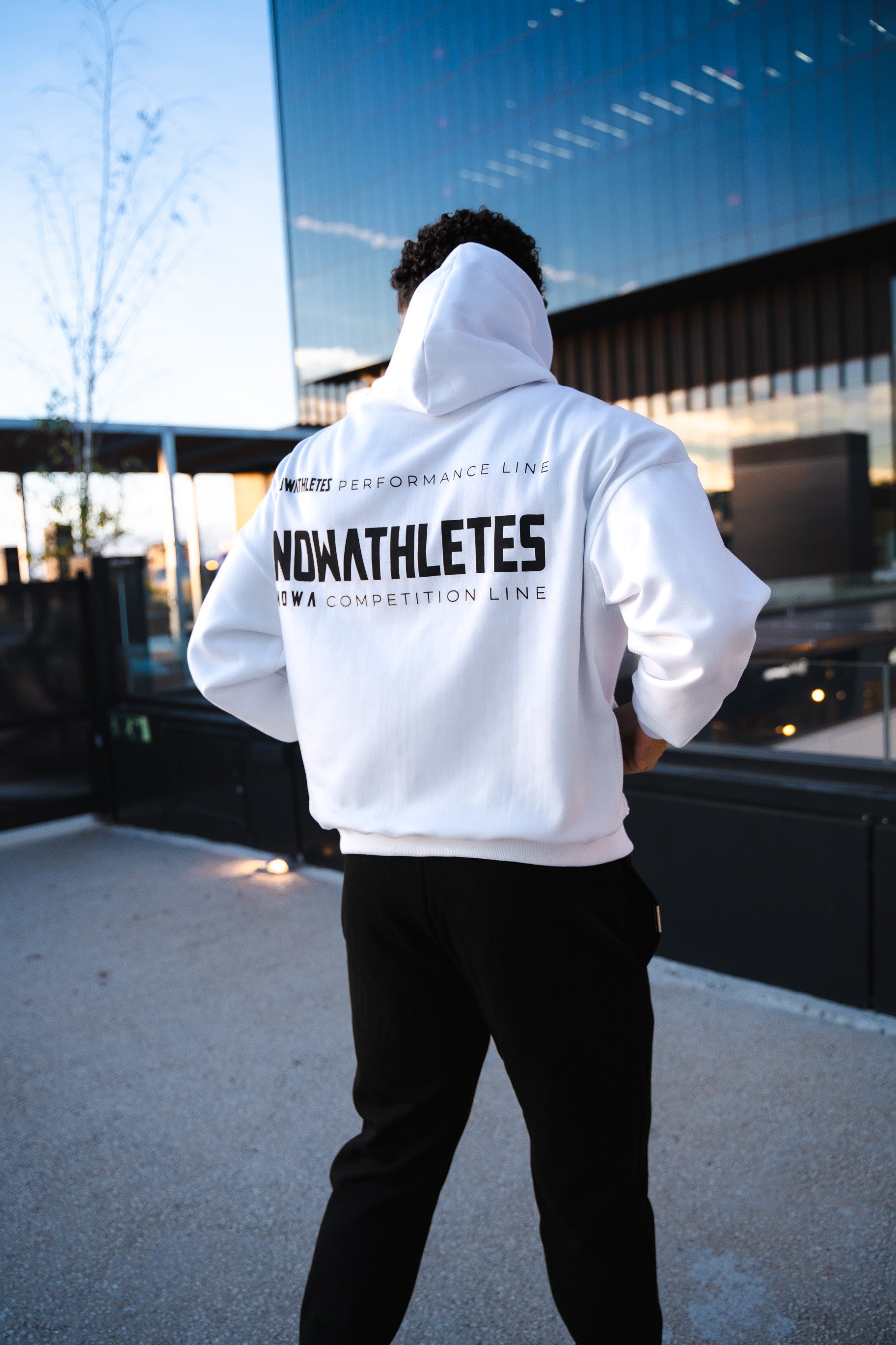 Performance Oversized Sweatshirt - White Navy