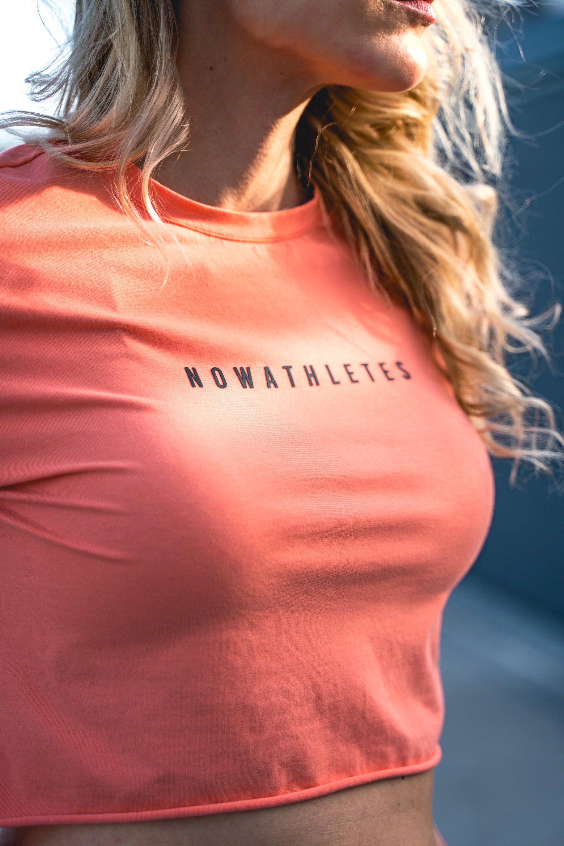 Breeze Crop Top LS - Peach