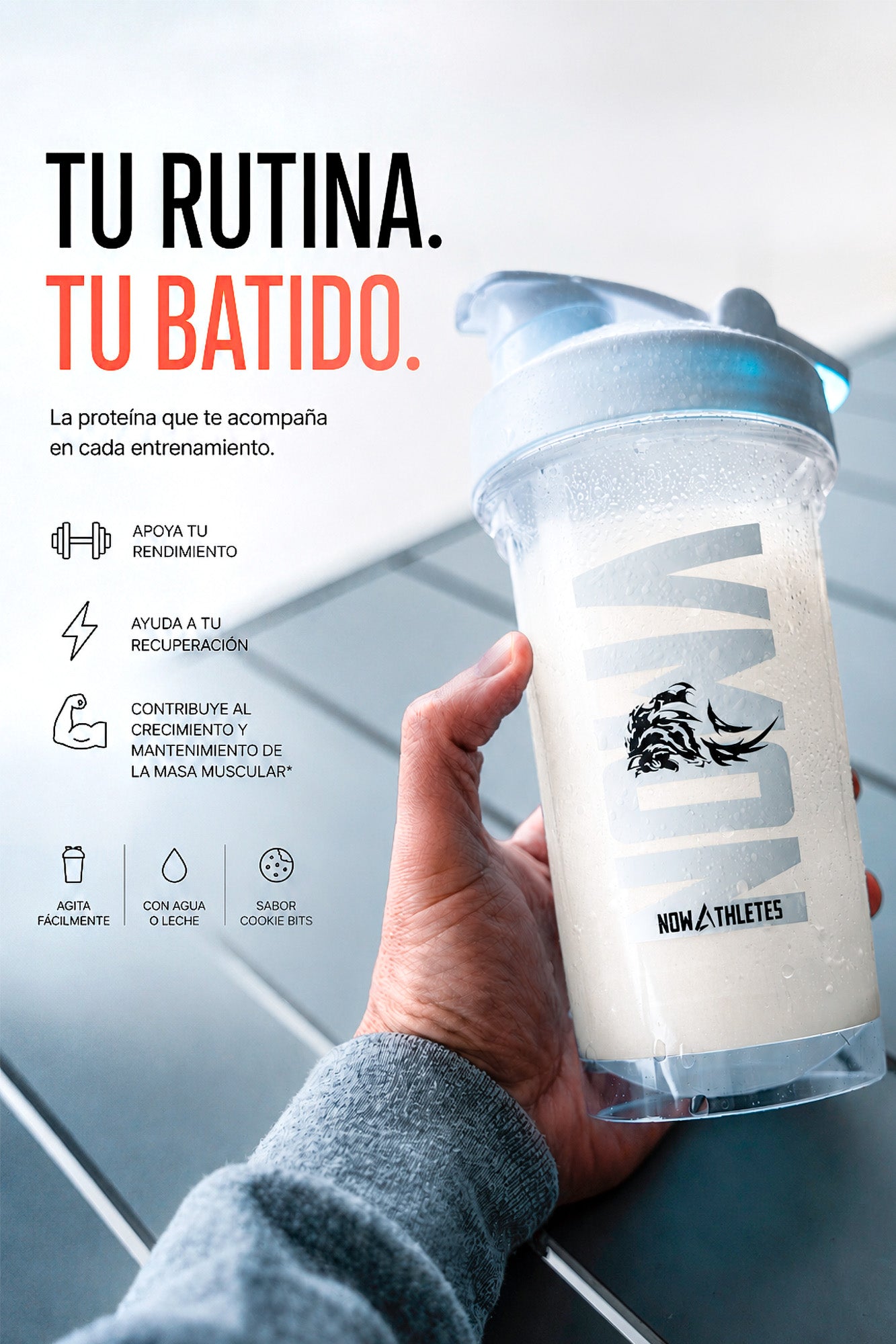 Proteina WHEY 100% PRO KING con BCAAs & Glutamina - Galleta con Chips de chocolate