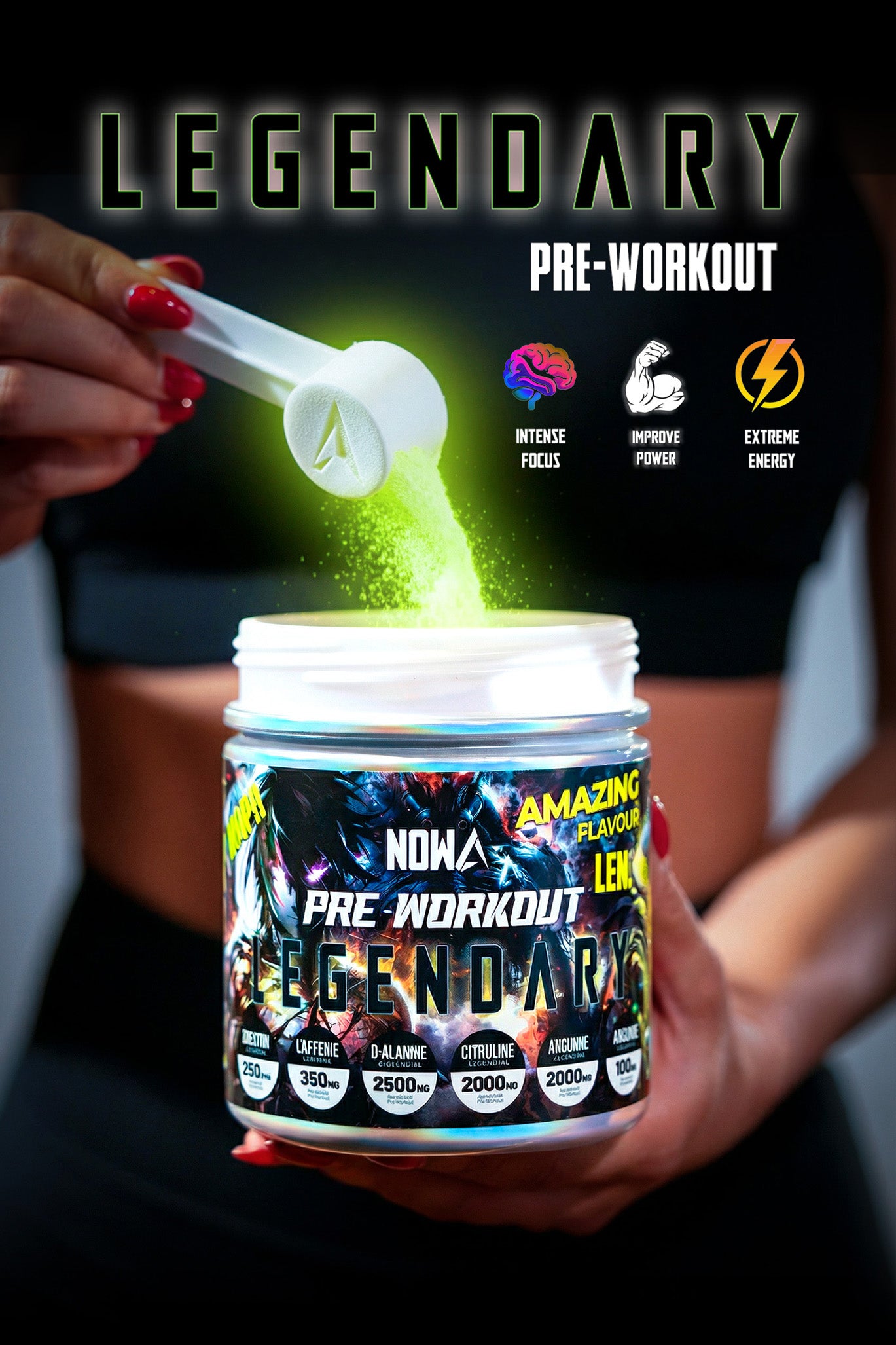 Pre Entreno LEGENDARY Lima Limón - 300g
