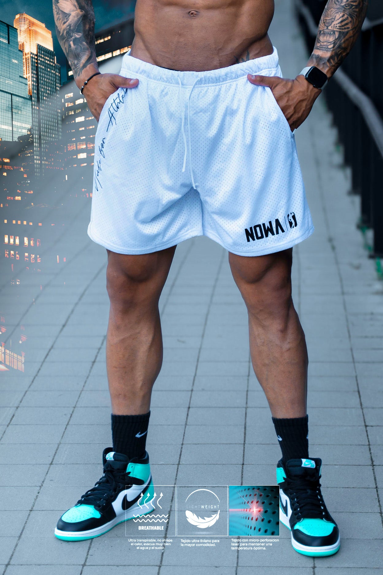Absolute Athlete shorts - Ice White