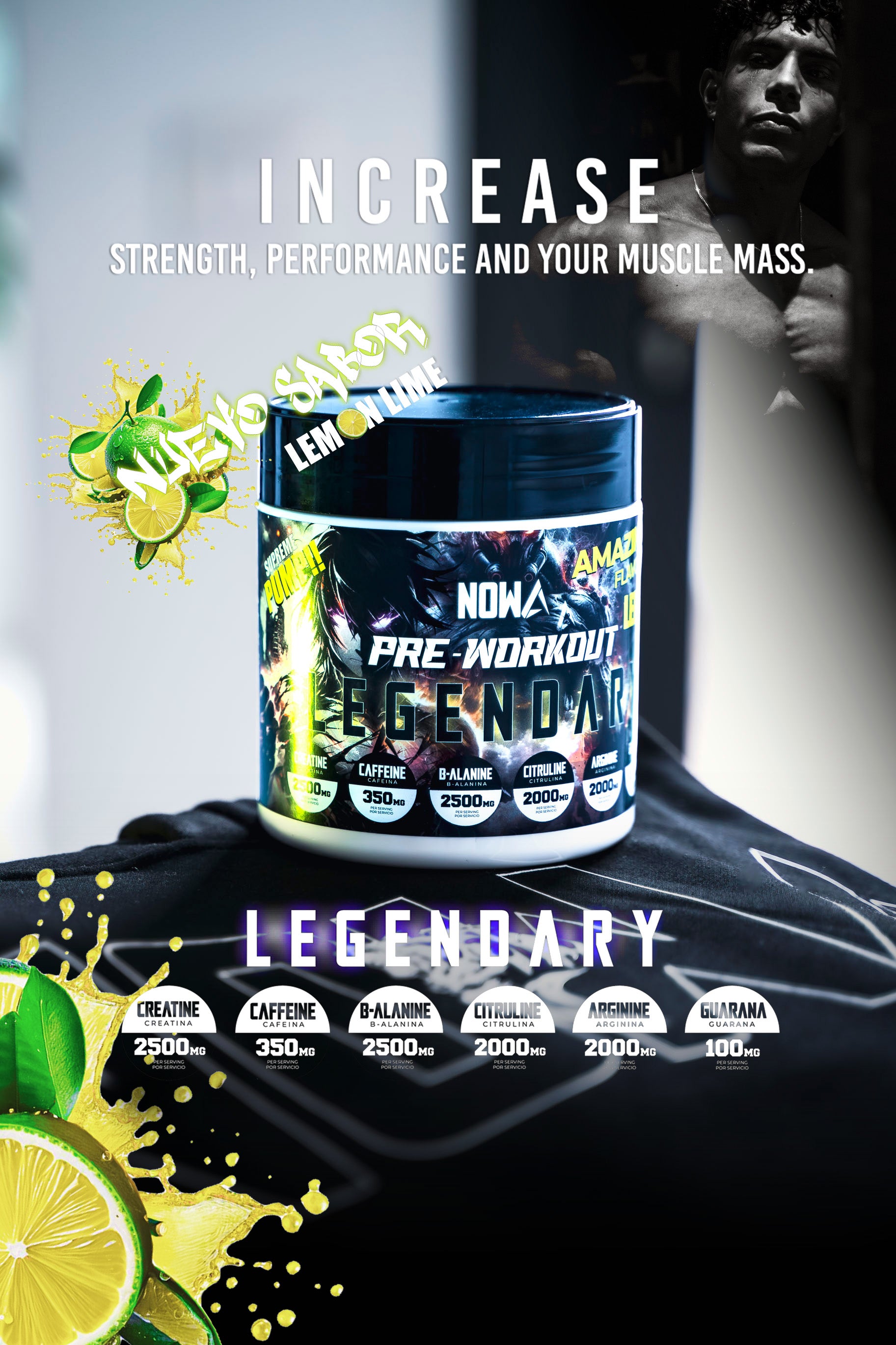 PACK PACK MUSCLE GAIN - Proteína 100% WHEY + Creatina + Pre Entreno