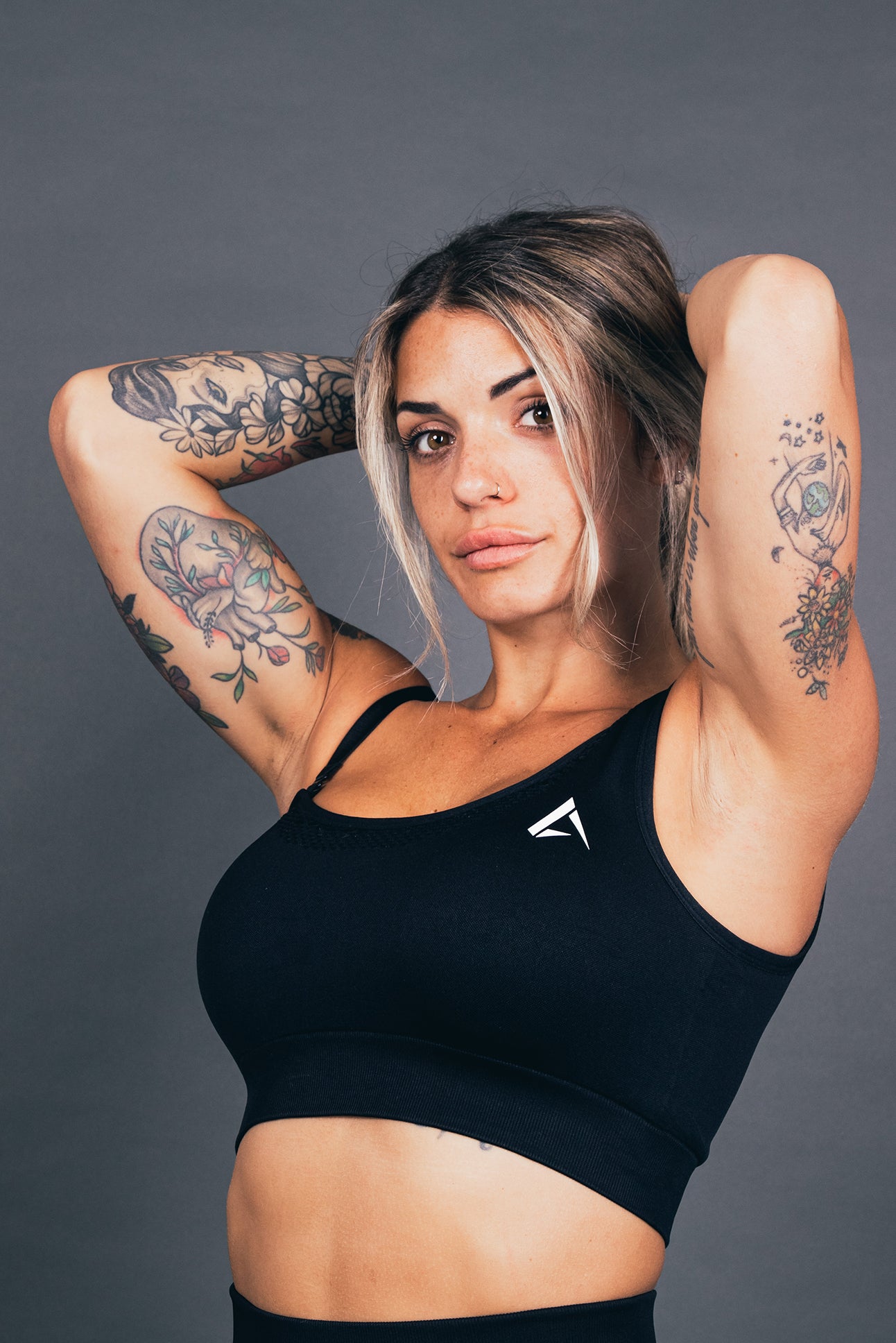 Wave Compression Sport Bra - Black