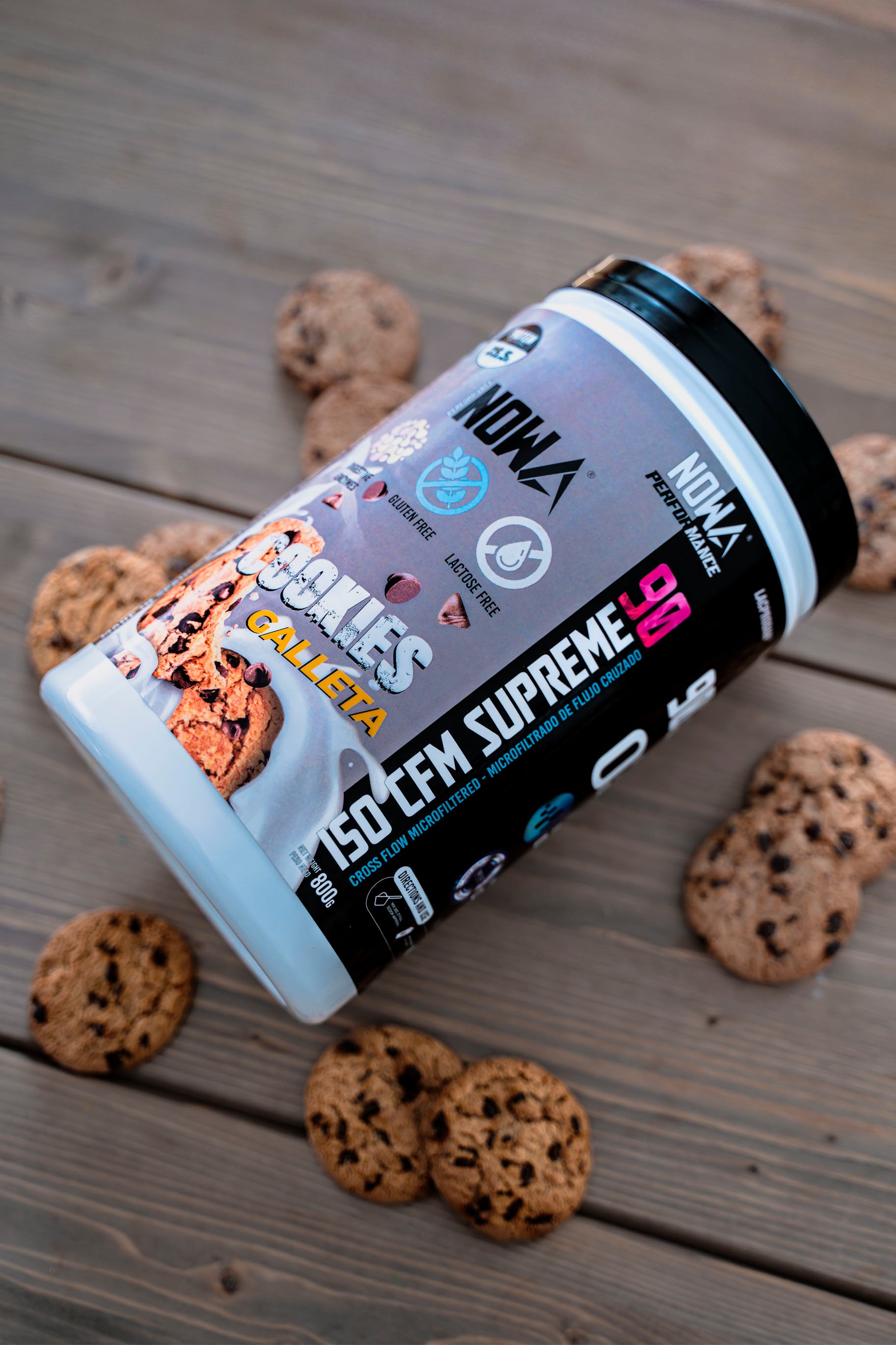 Protein 90% CFM ISO SUPREME - BCAAs / Glutamine / Low Fat / Low Sugar 800g - Cookie 