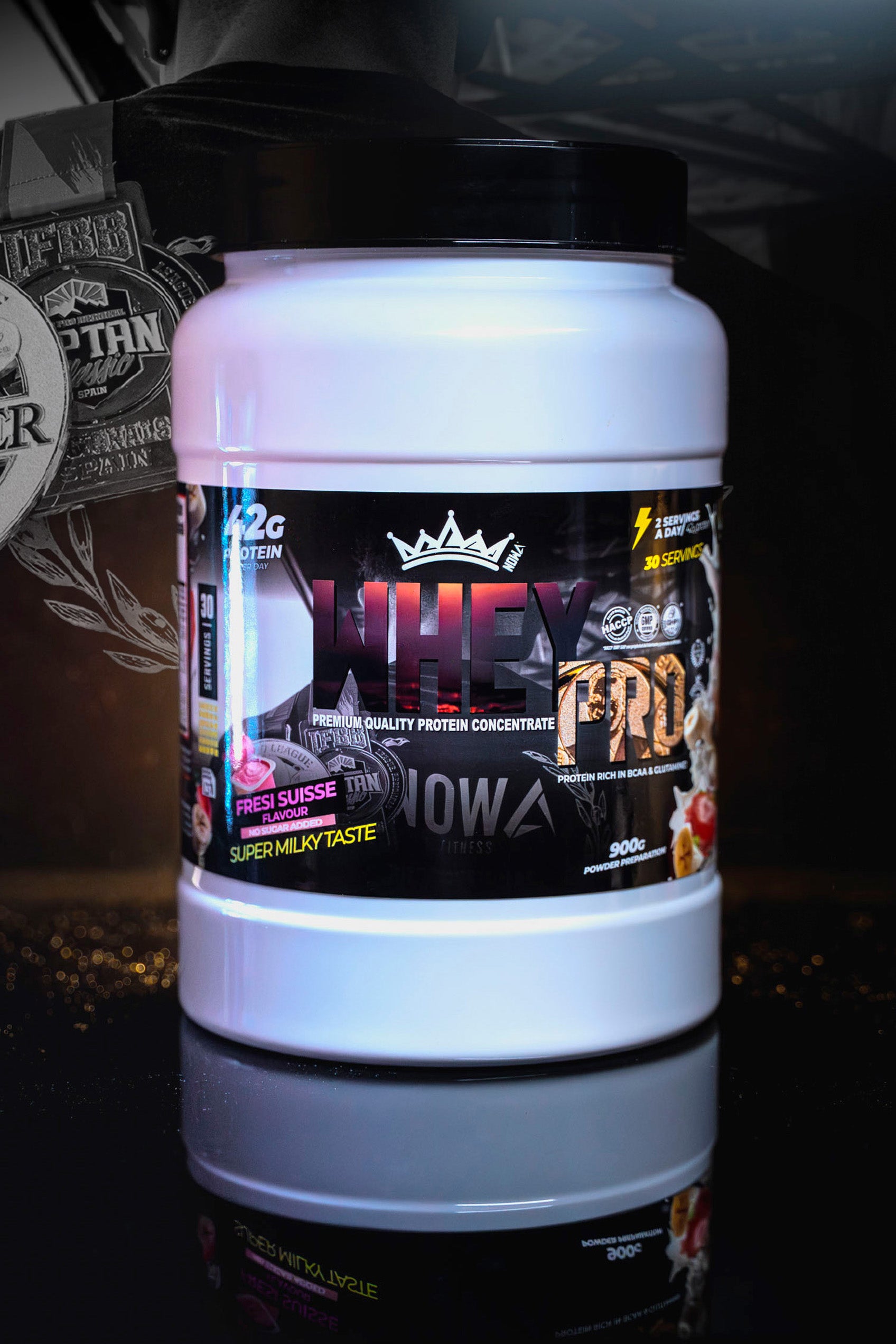 Proteina WHEY 100% PRO KING con BCAAs, EEAAs & Glutamina - Fresi Suisse