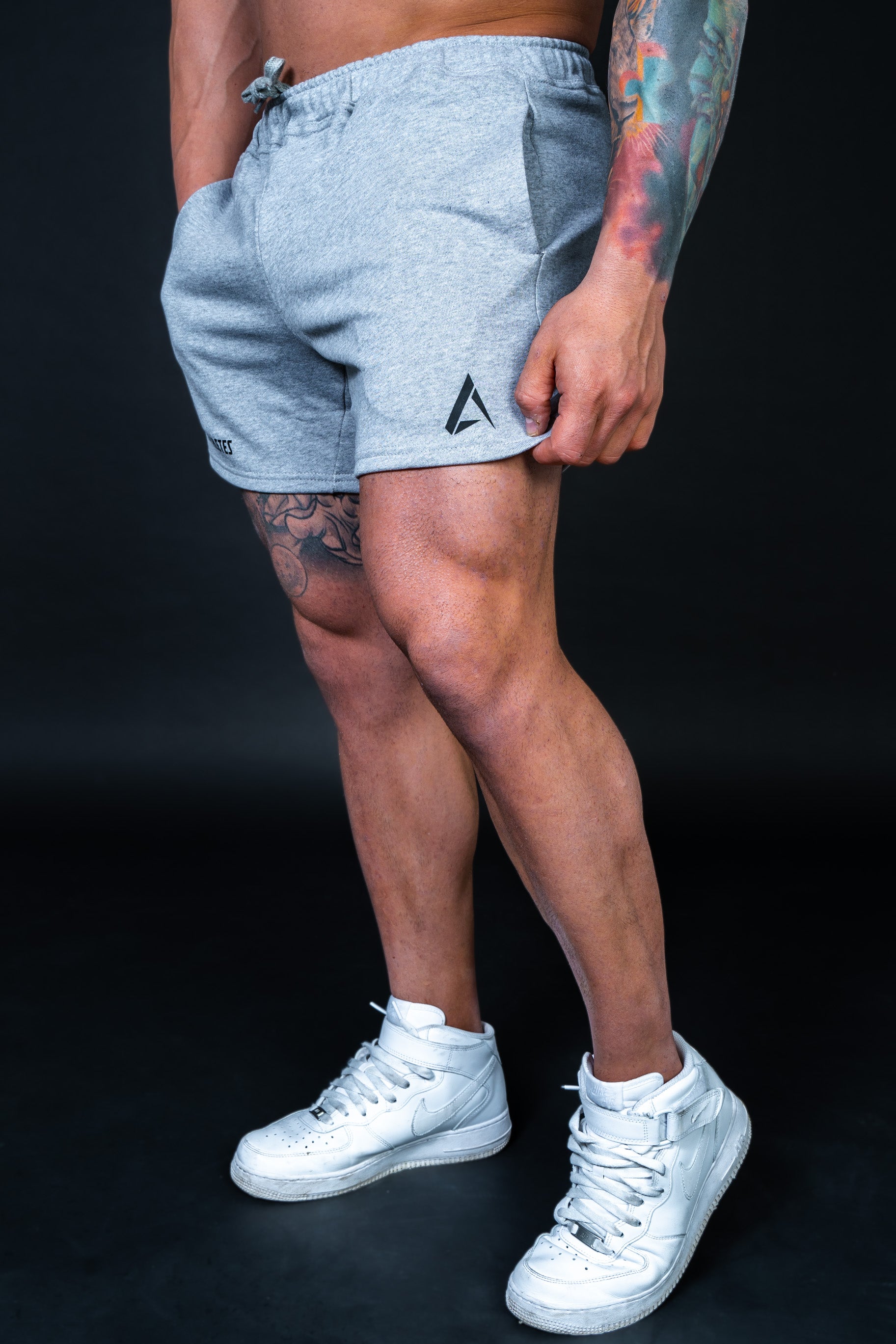 Bodybuilding French Terry Shorts - Gray Stone