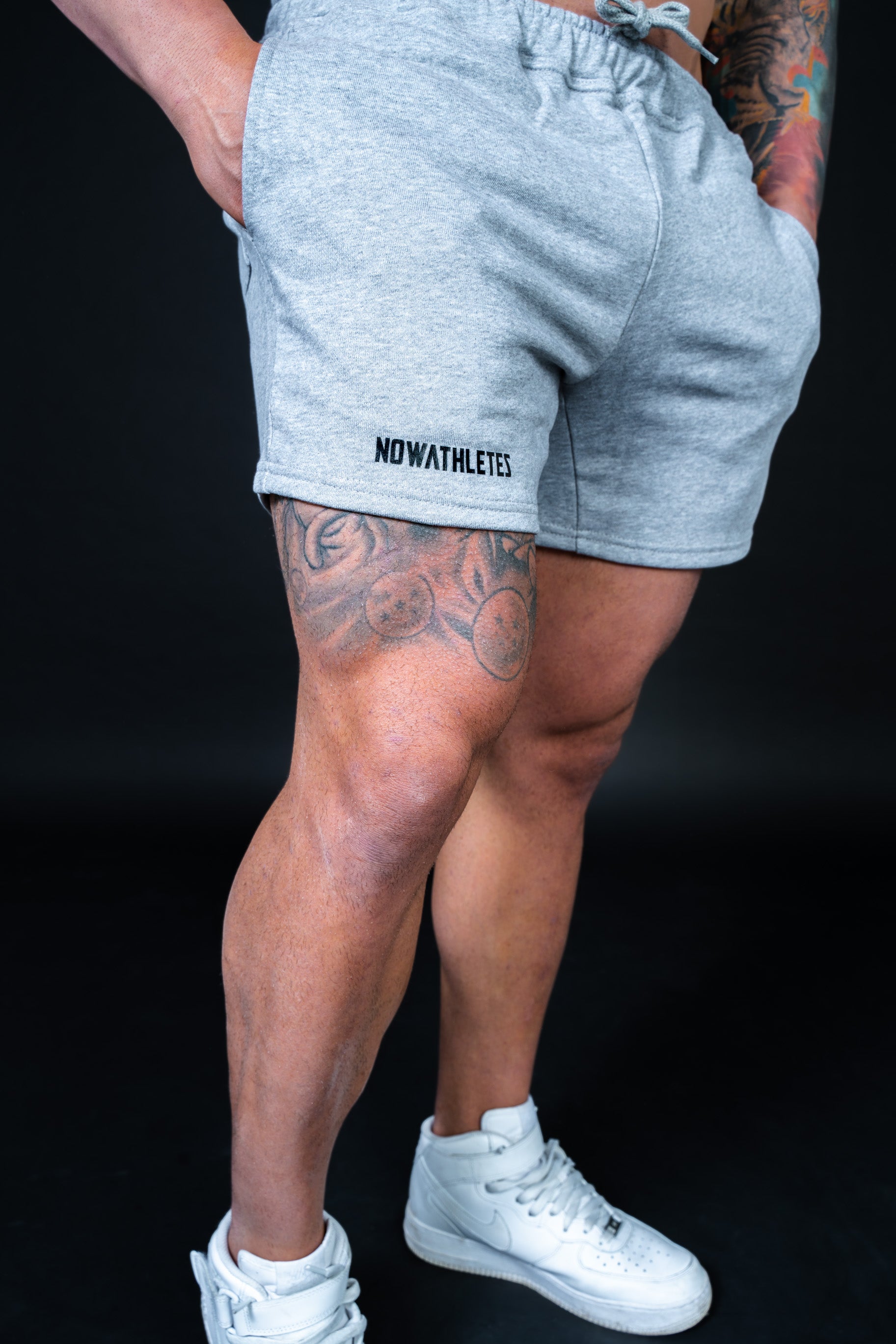 Bodybuilding French Terry Shorts - Grey Stone