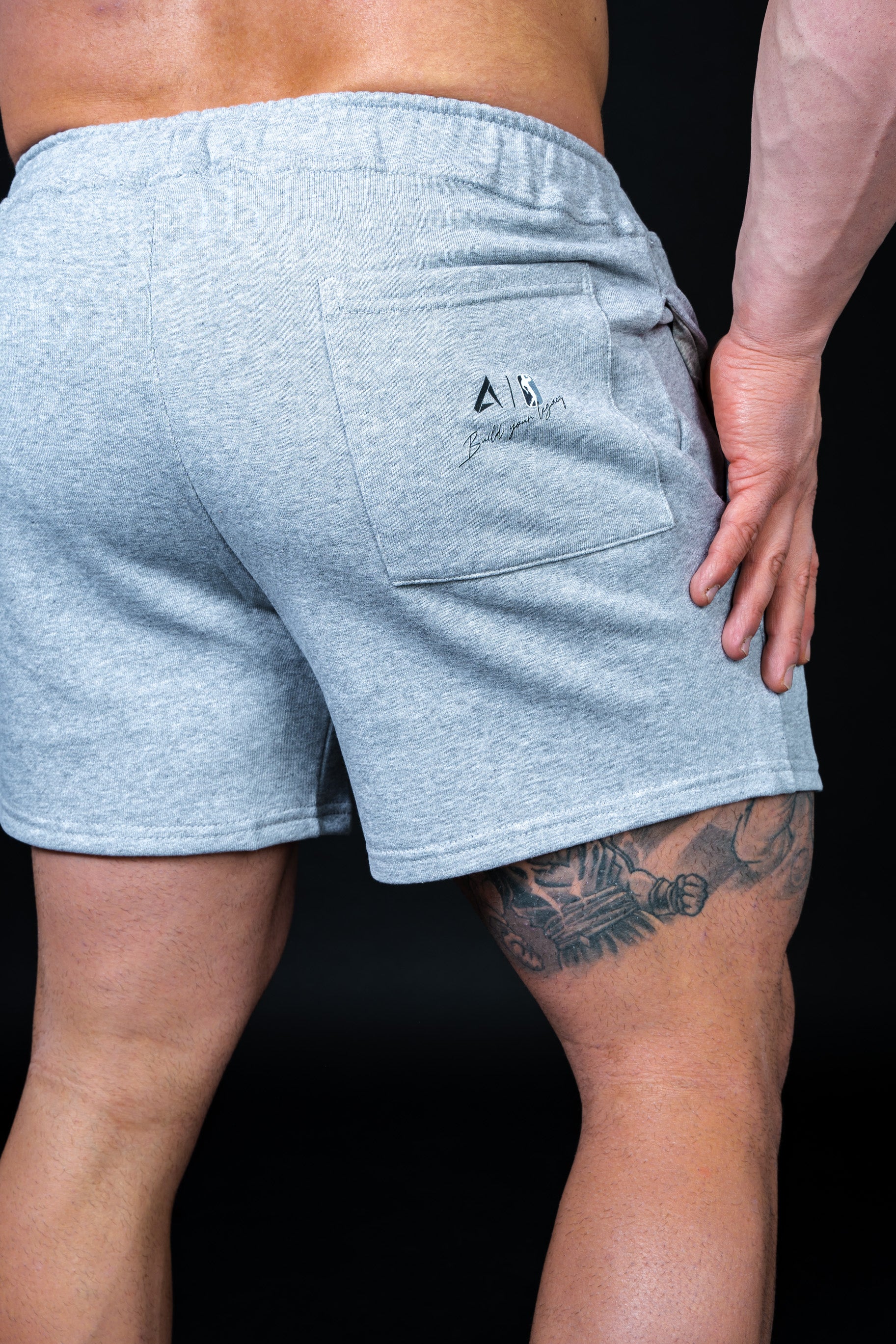 Bodybuilding French Terry Shorts - Grey Stone