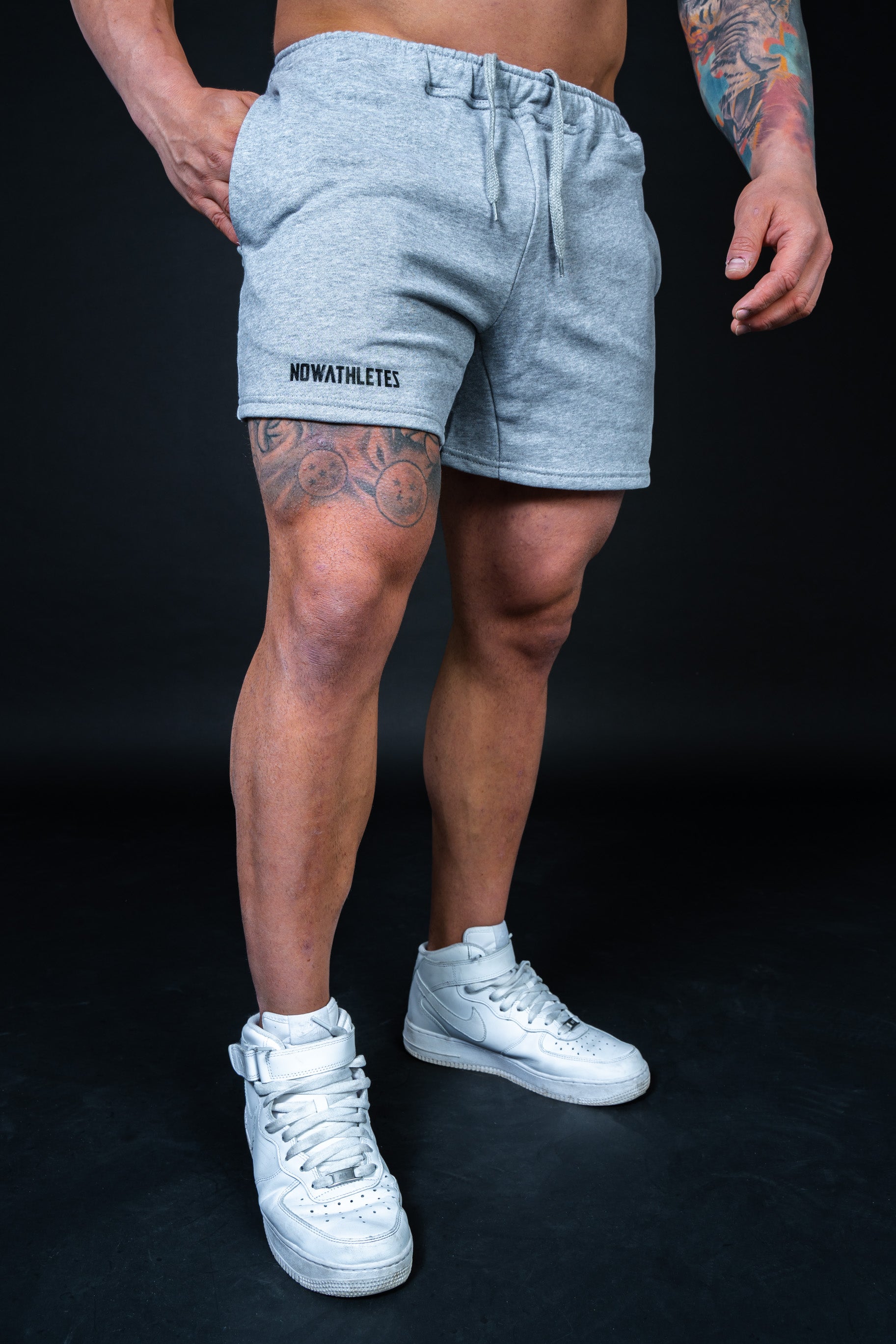 Bodybuilding French Terry Shorts - Grey Stone