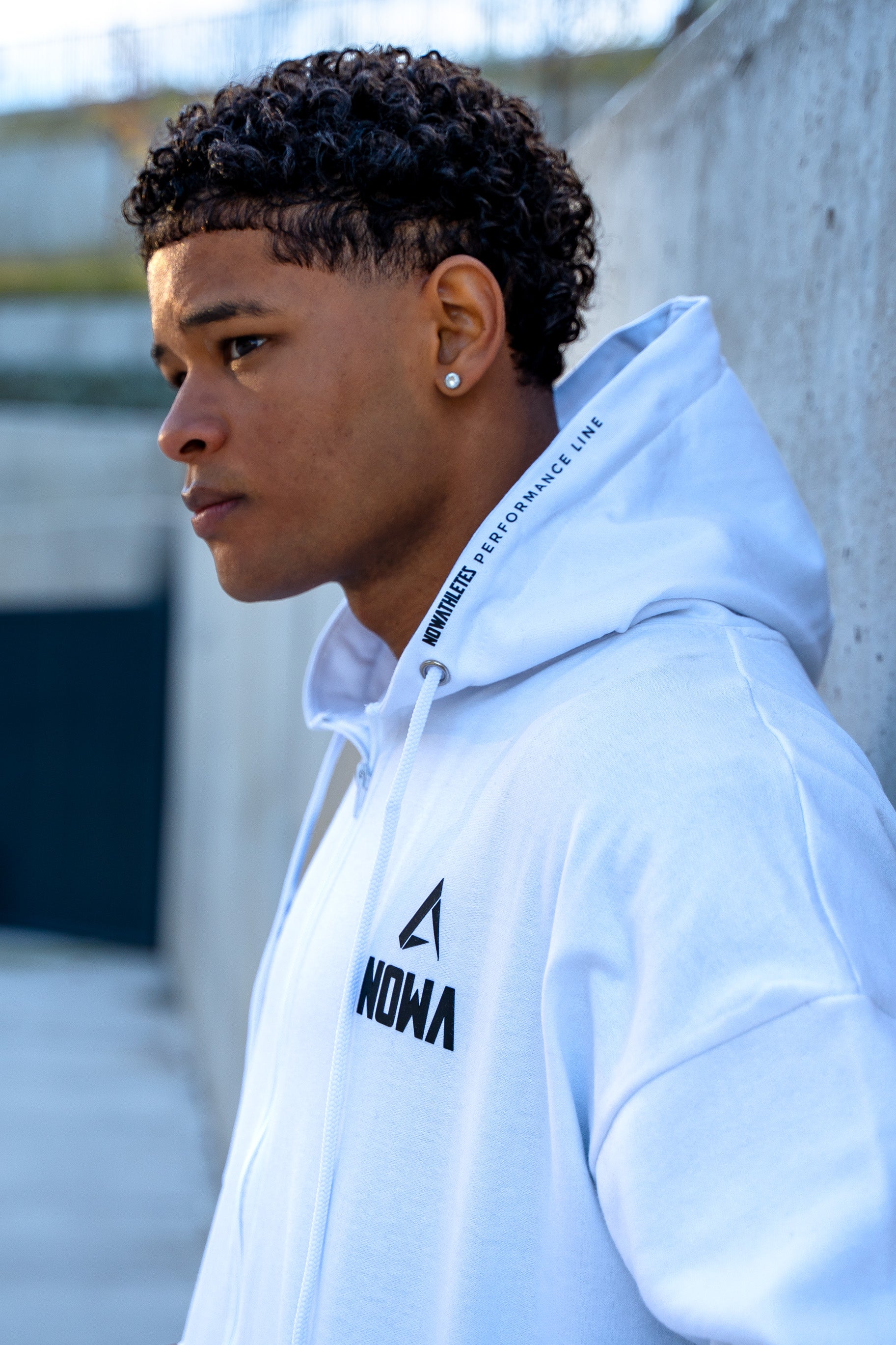 Sudadera Performance Oversized - White Navy