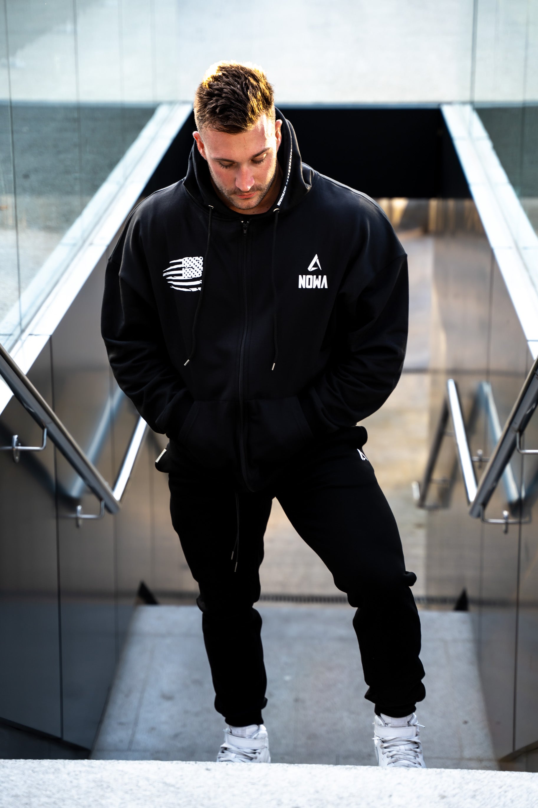 Performance Oversized Sweatshirt - Black Navy 