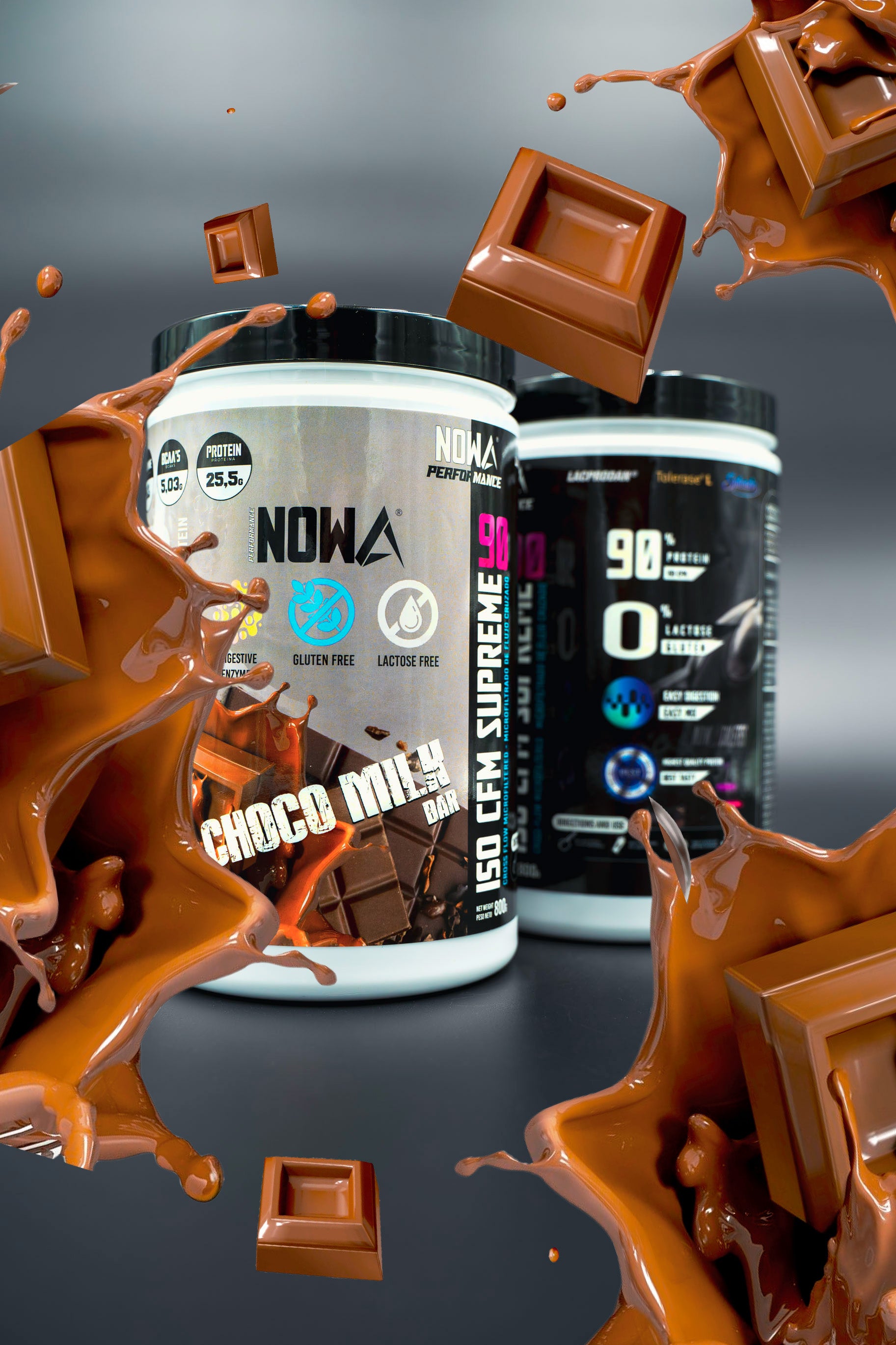 Protein 90% CFM ISO SUPREME - BCAAs / Glutamine / Low Fat / Low Sugar 1600g - Chocolate 