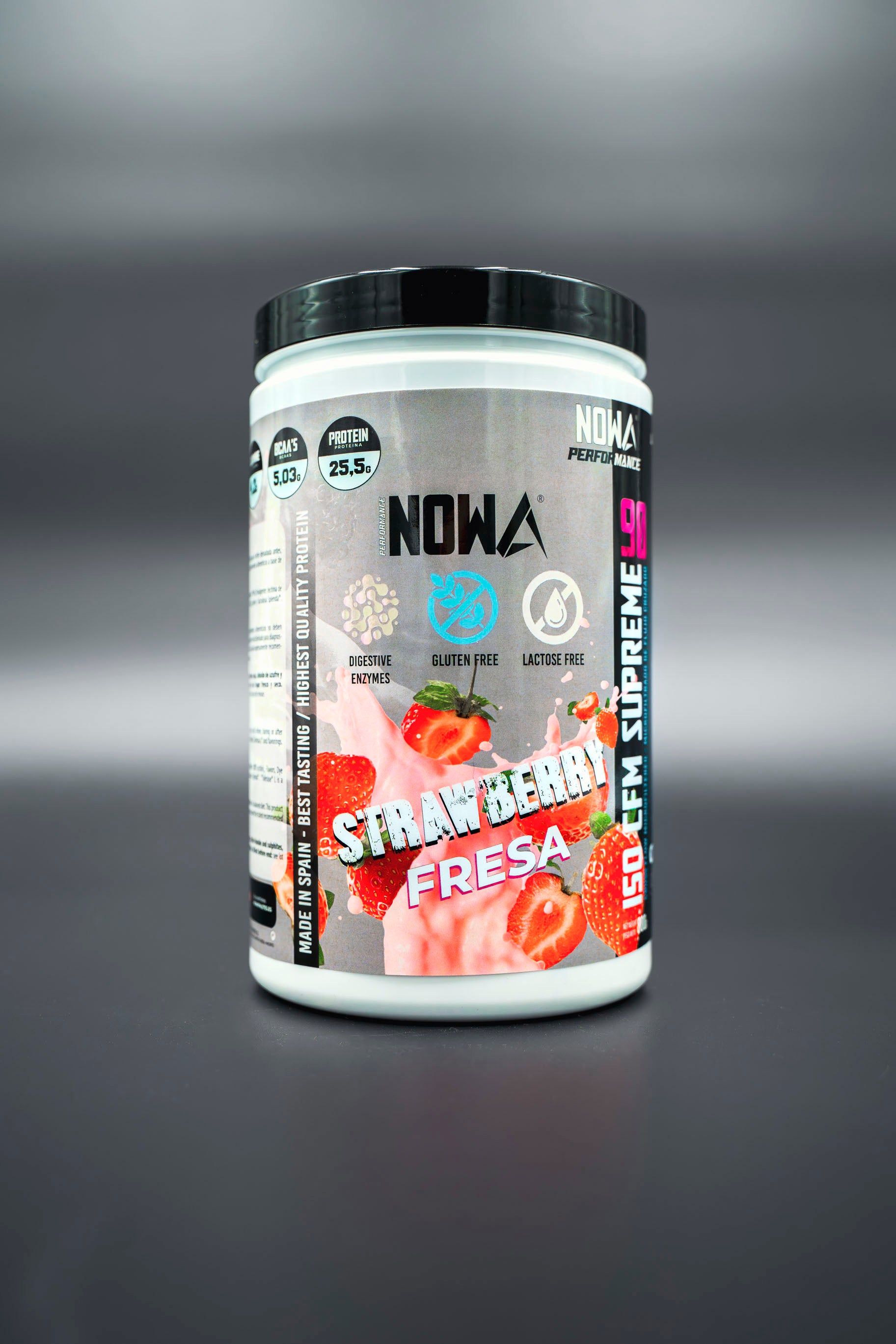 Protein 90% CFM ISO SUPREME - BCAAs / Glutamine / Low Fat / Low Sugar 800g - Strawberry 