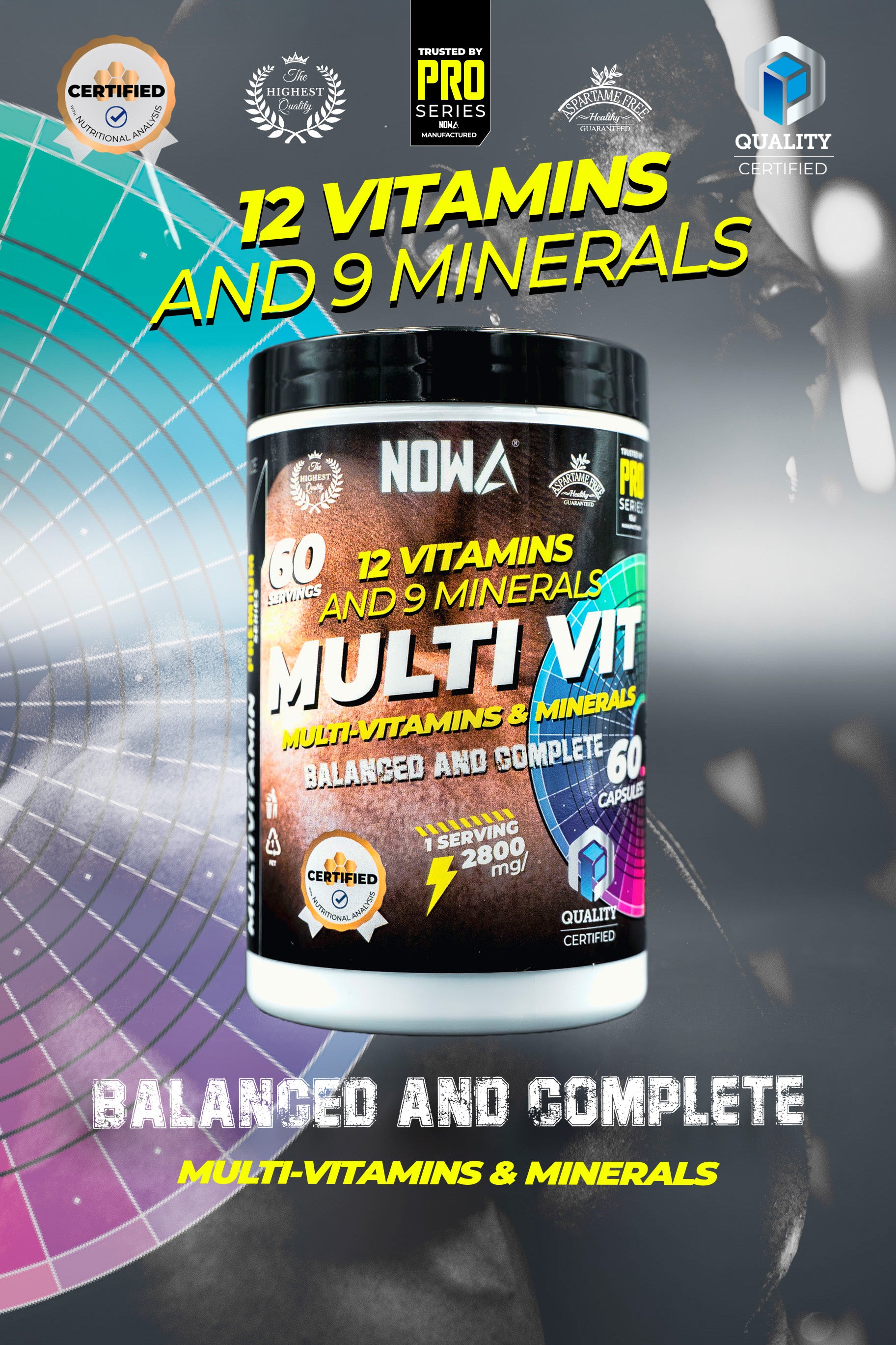 Multivitaminico COMPLETE 12 Vitaminas & 9 Minerales - 60 Capsulas