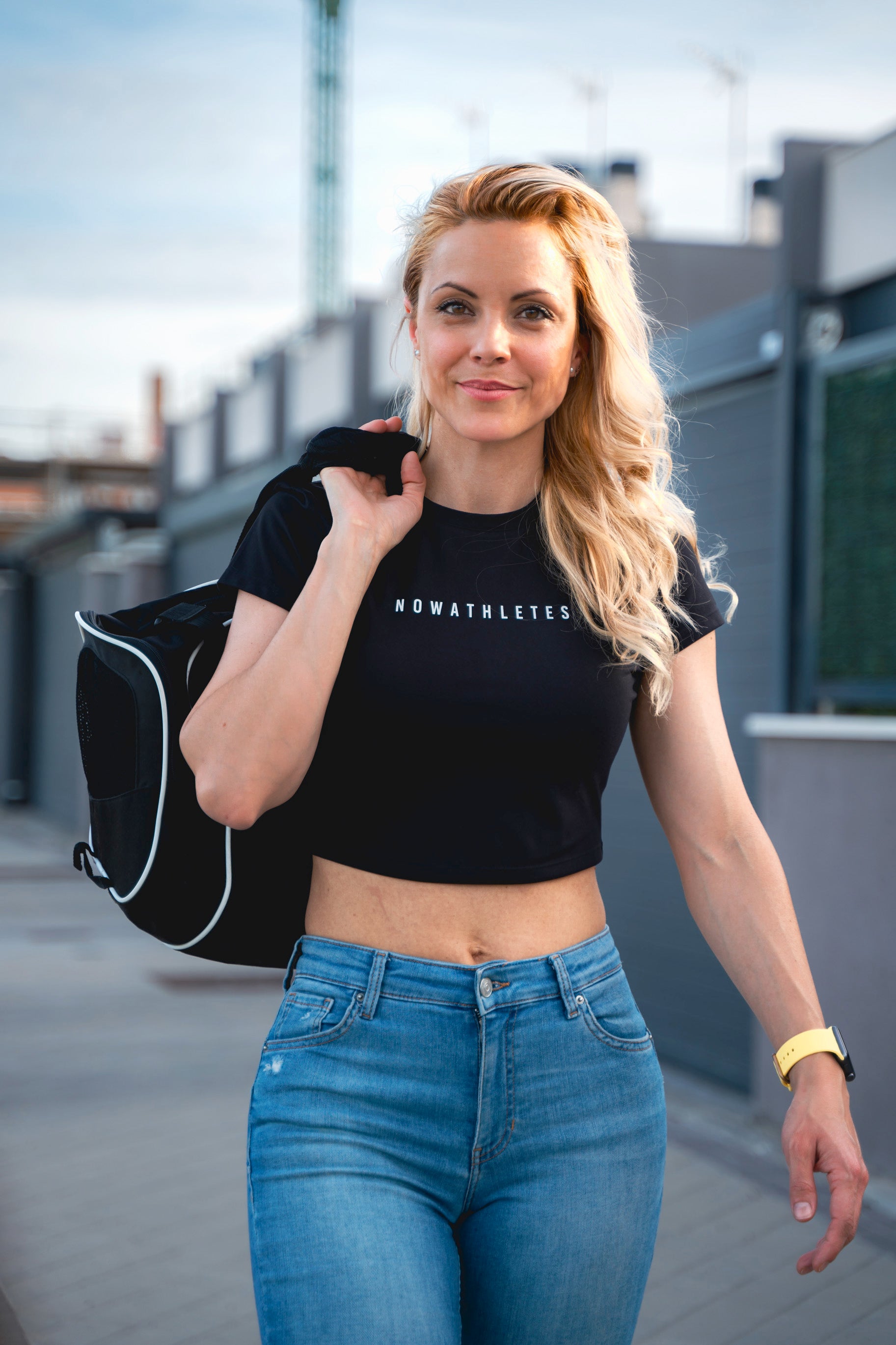 Soft Fit Crop Top - Black