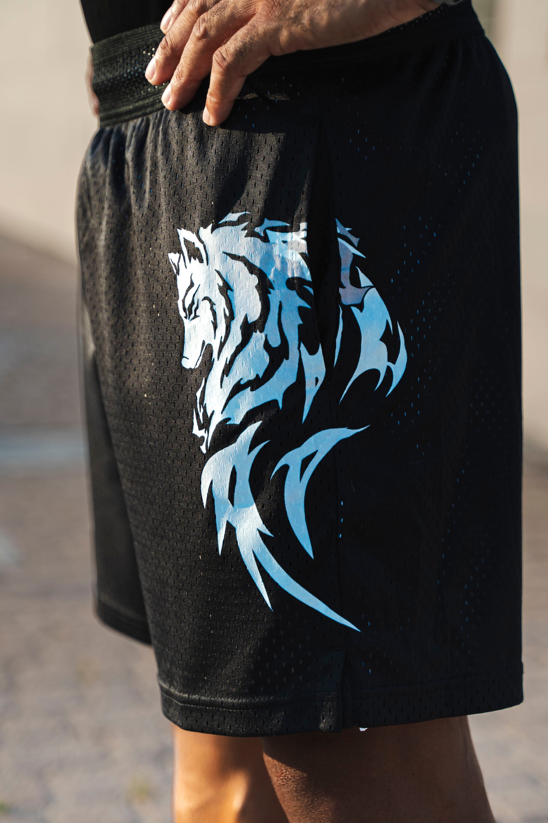 Wolf Reversible shorts 2in1 - Black/White