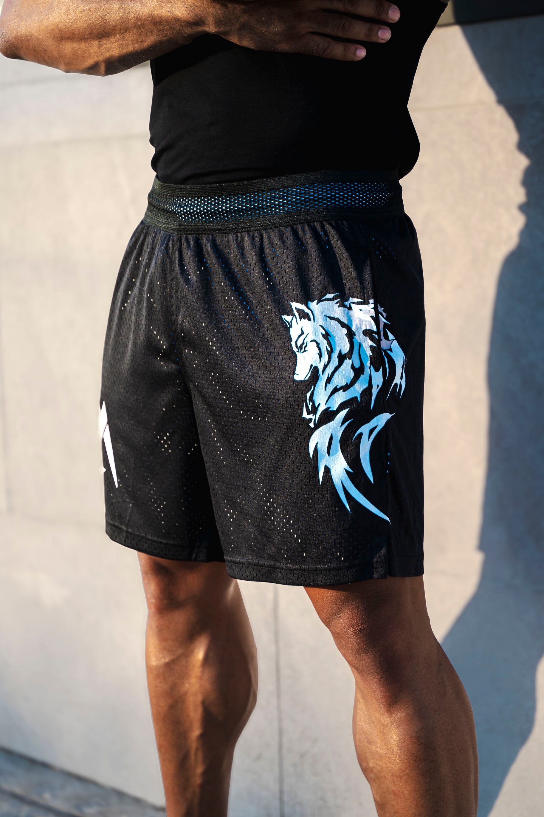 Wolf Reversible shorts 2in1 - Black/White