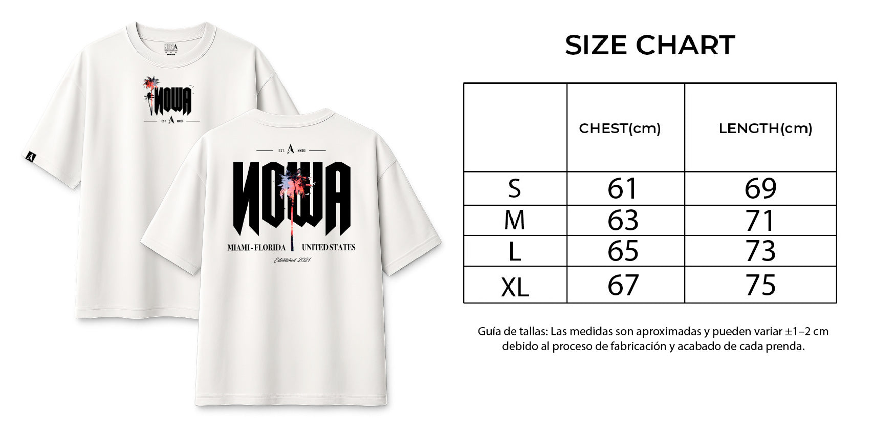 MIAMI NOWA OVERSIZED BOXY - WHITE ICE