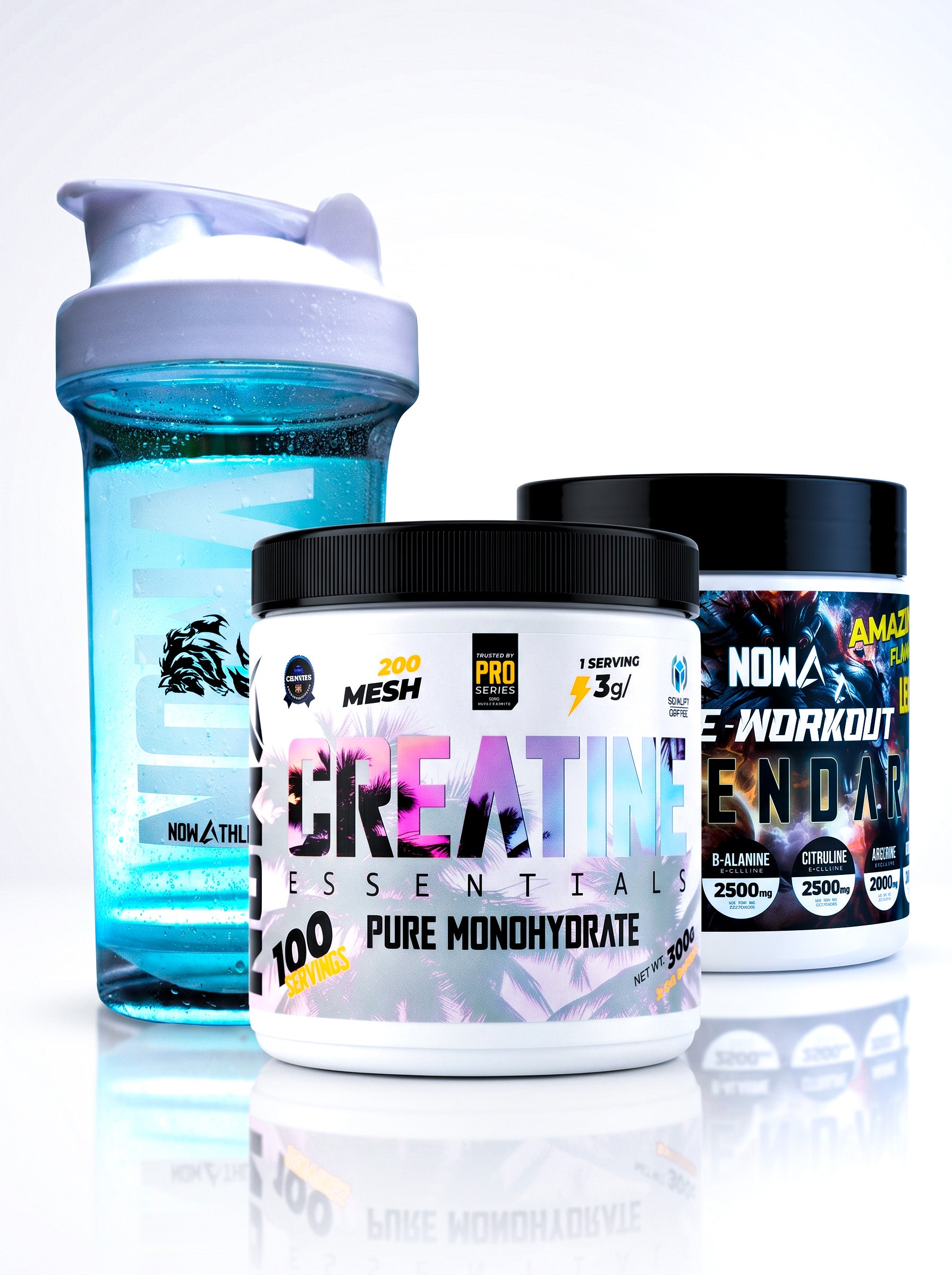 PACK ENERGÍA - Creatina + Pre Entreno + Shaker