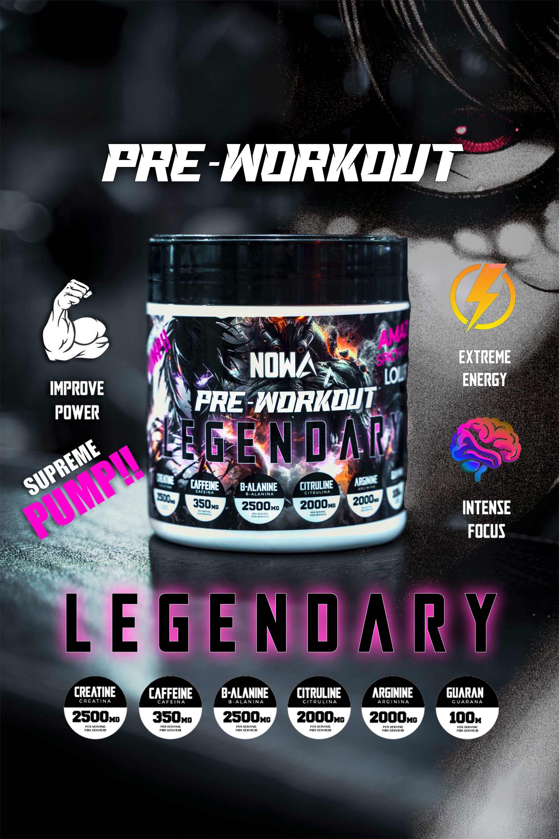 Pre Workout LEGENDARY 300g - Lollipop 