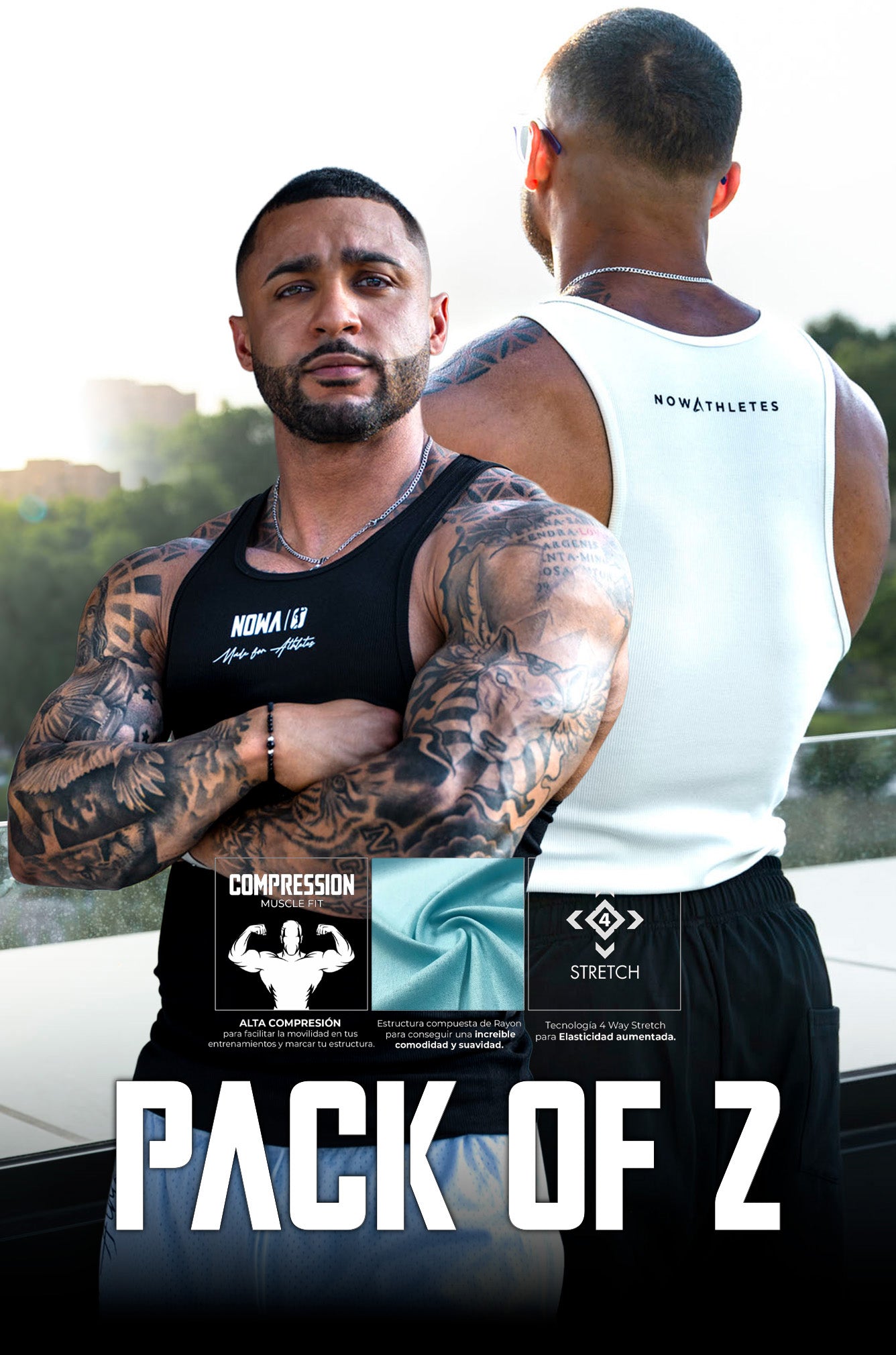 Pro Athlete Muscle Compression - 2 PACK