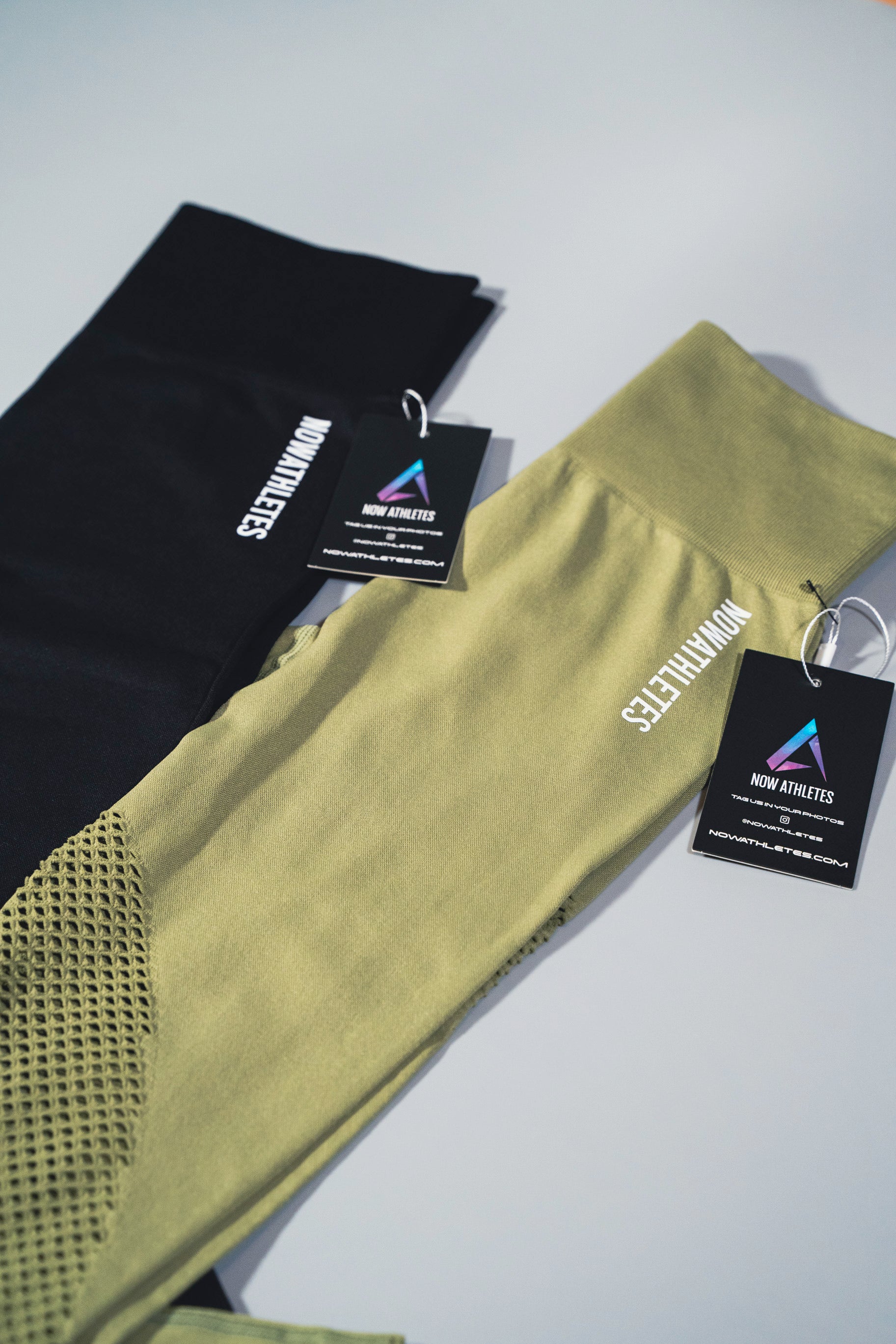 Wave Compression Leggings - Military Green