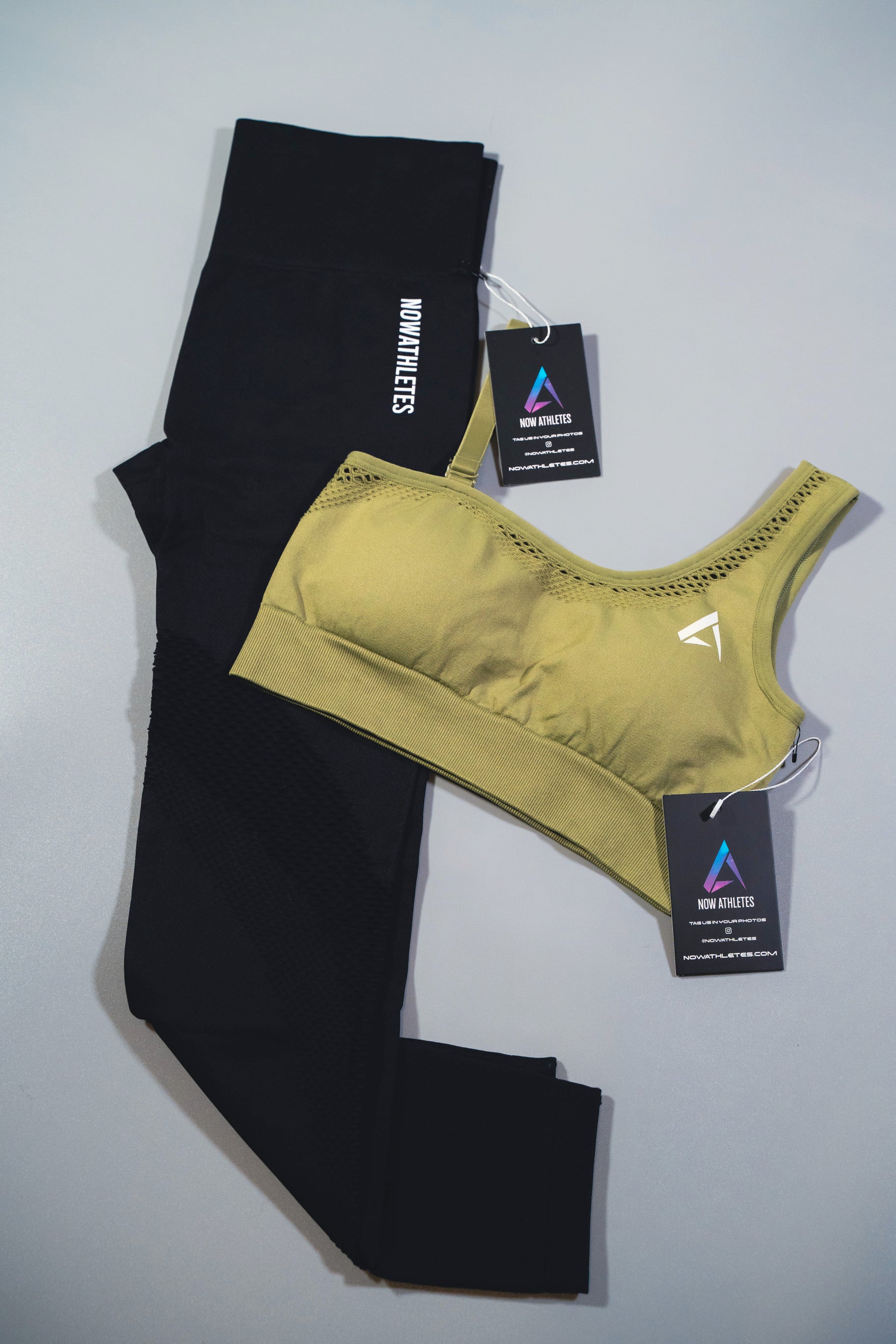 Wave Compression Sport Bra - Military Green