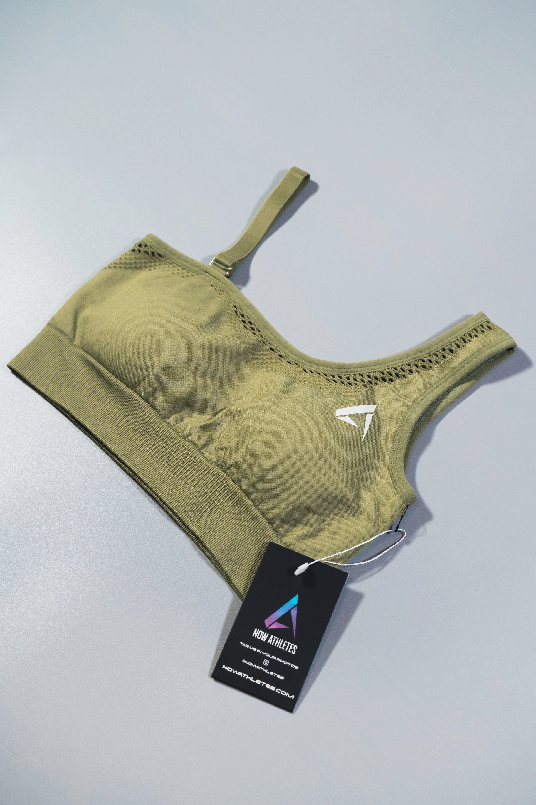 Wave Compression Sport Bra - Military Green